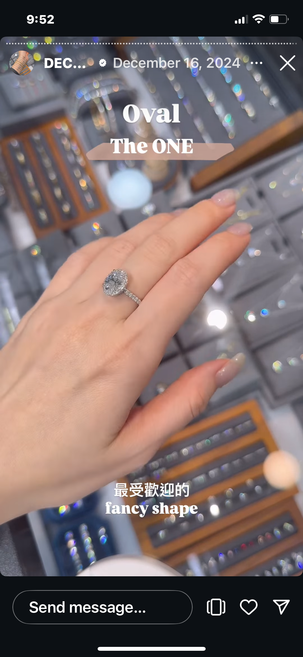 IGI lab diamond oval 1.5ct two-way halo pave ring