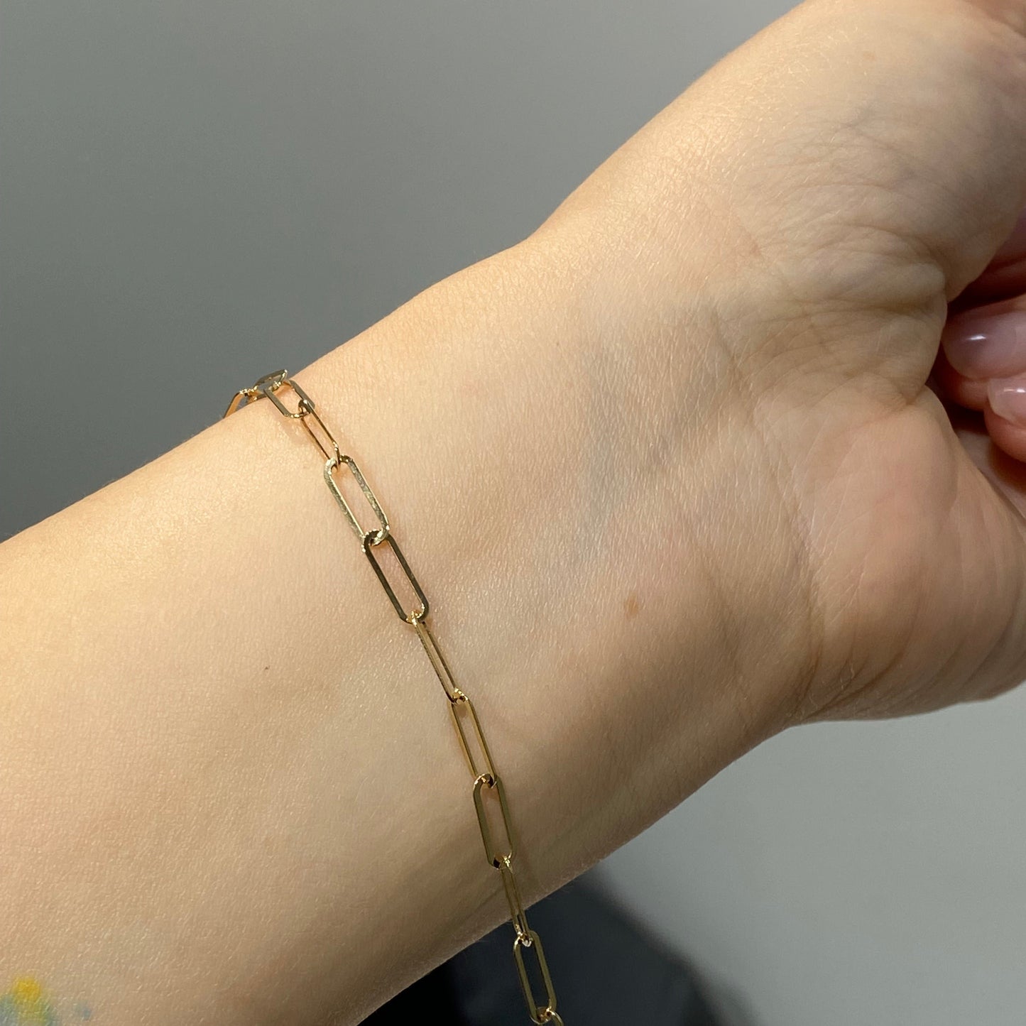 18k Paper clip bracelet