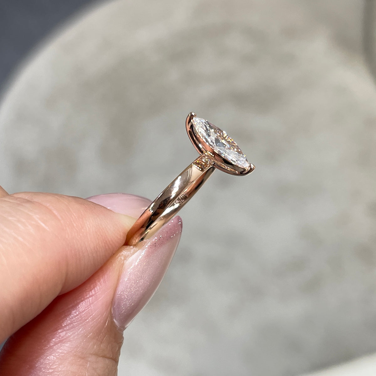IGI Lab diamond marquise shape 1ct open ring