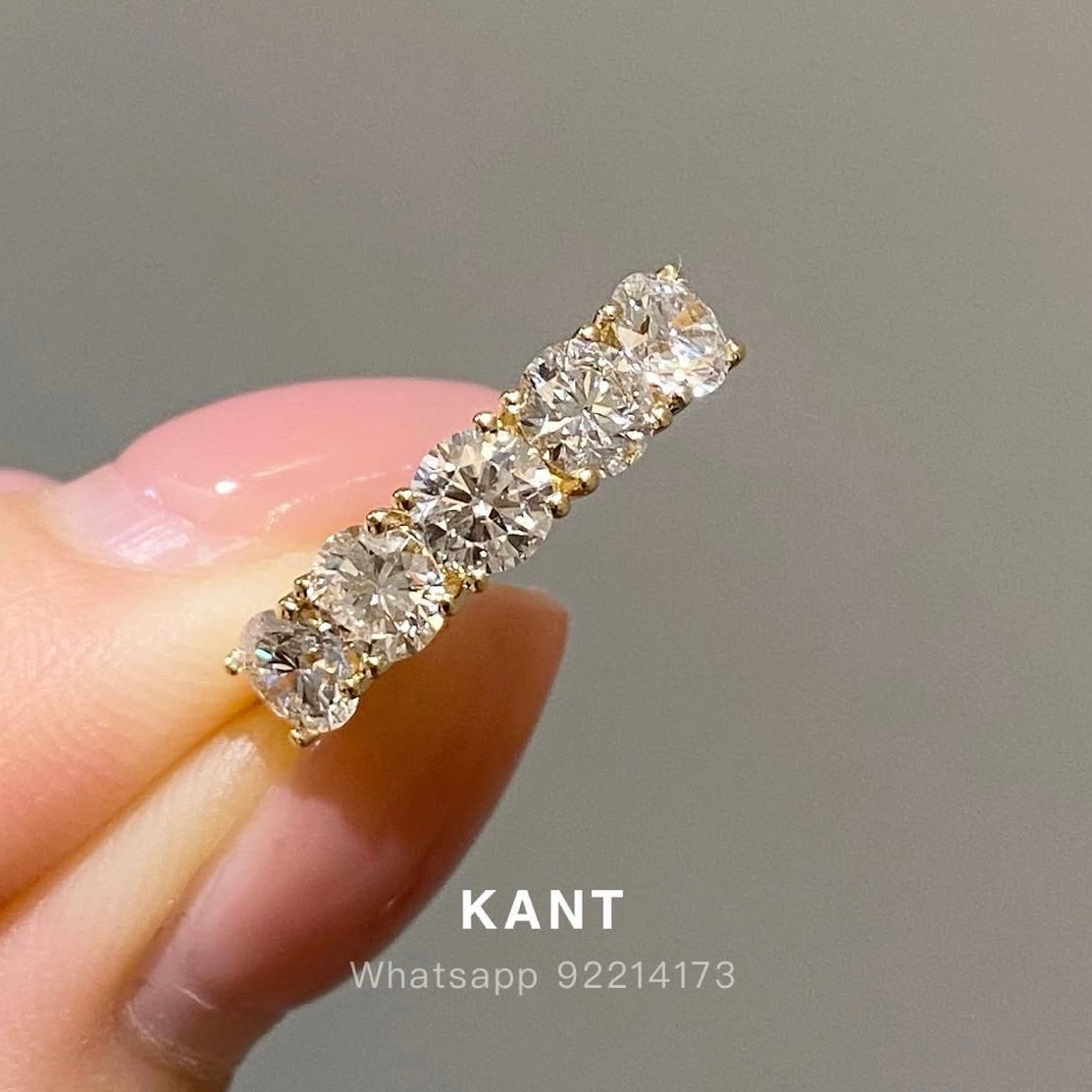 Lab Diamond round 1.5ct half eternity ring