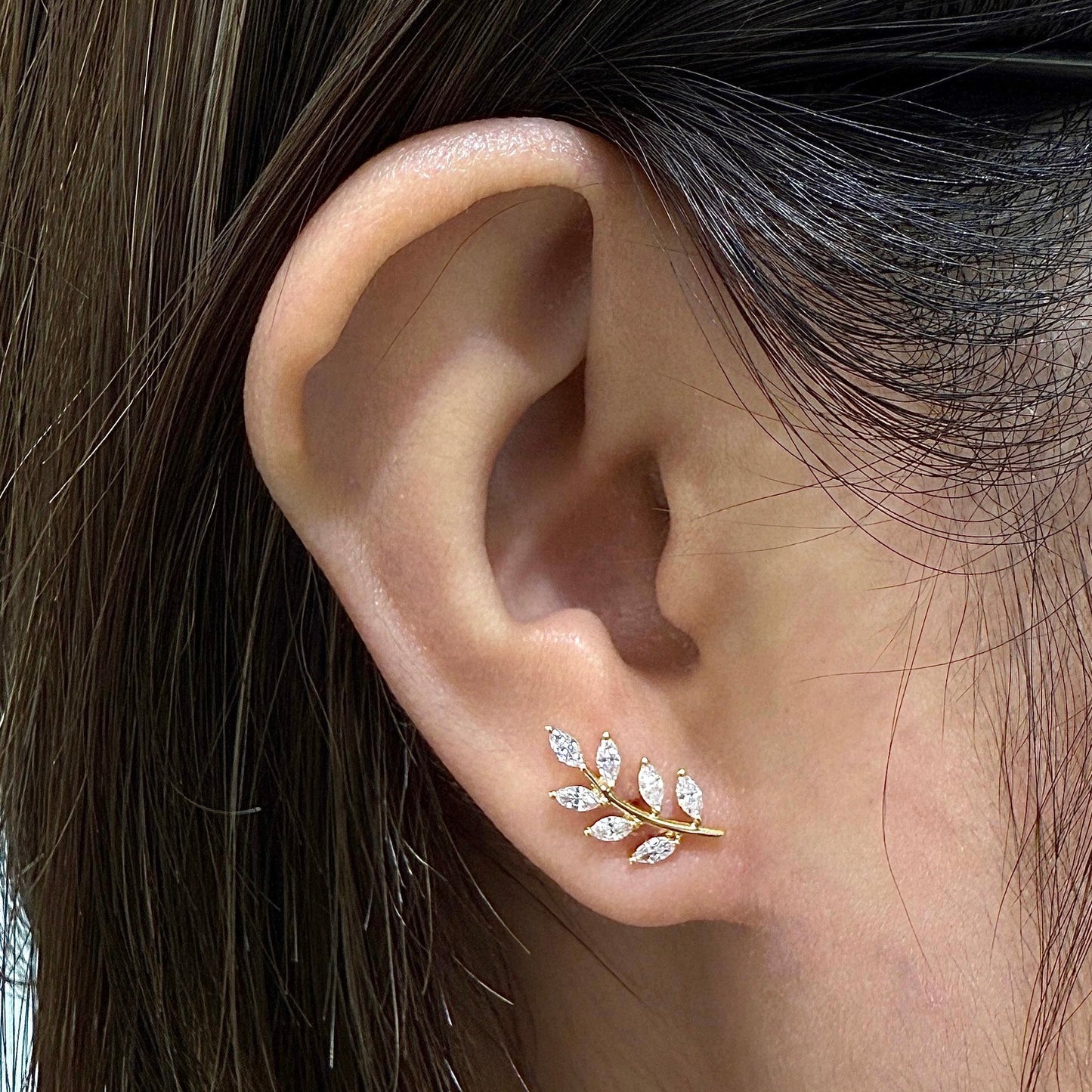 Lab diamond Marquise shape 0.5ct olive brand earrings-pair