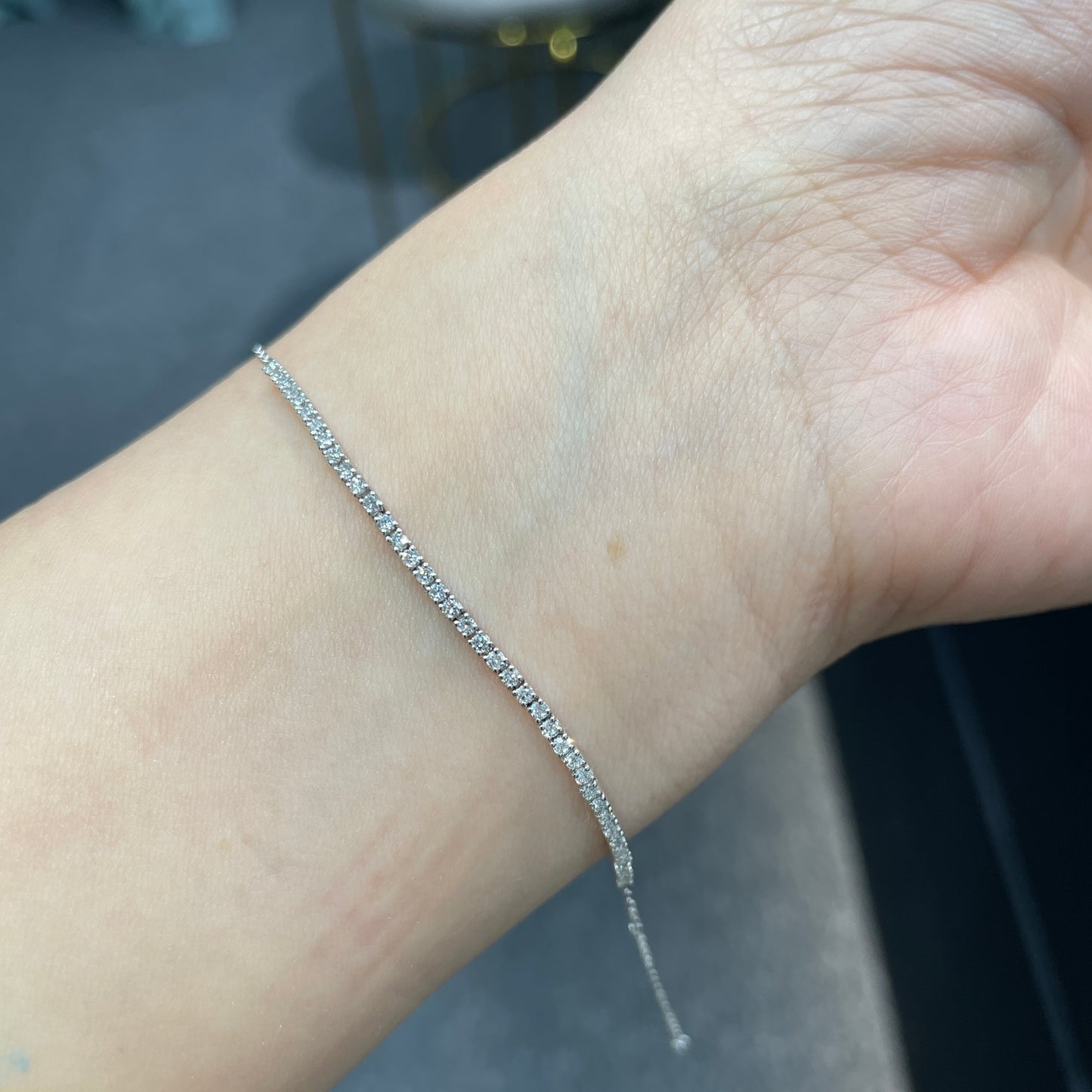 Lab Diamond round 0.5ct half tennis bracelet