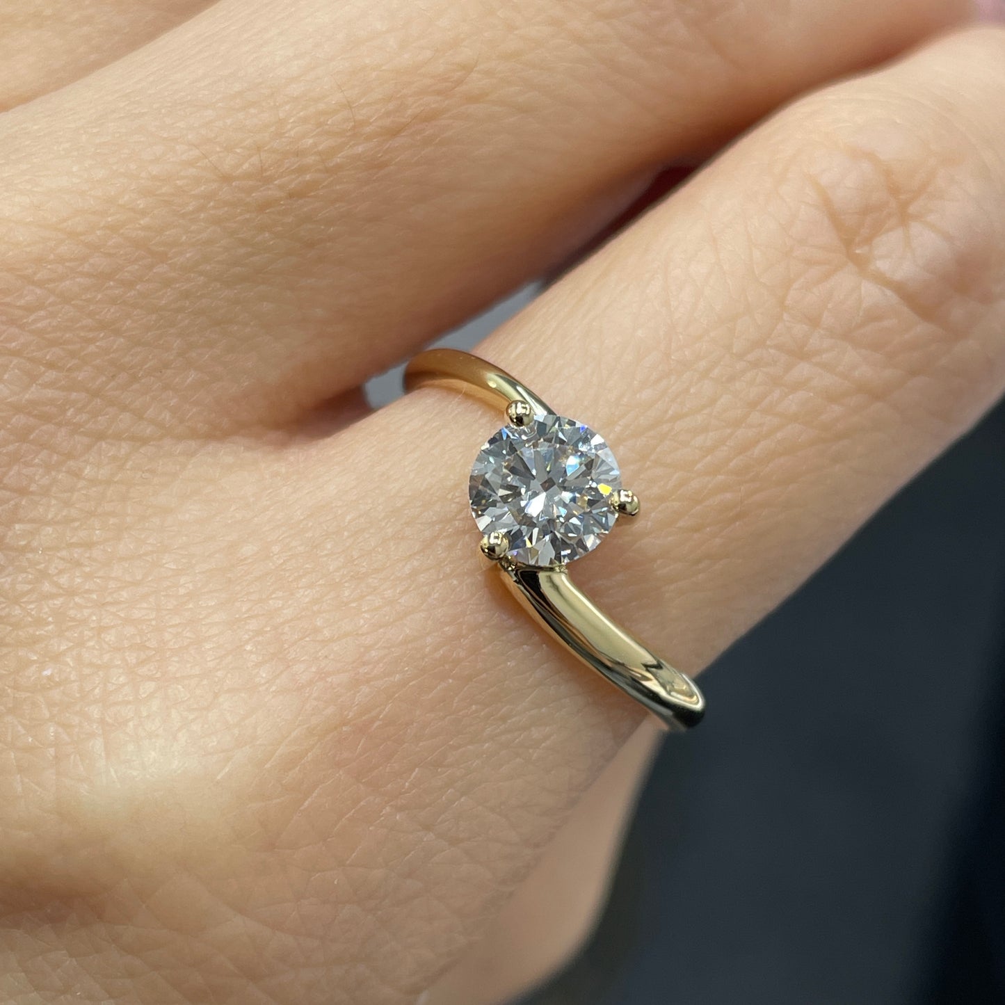 Lab diamond round 1ct rapture ring