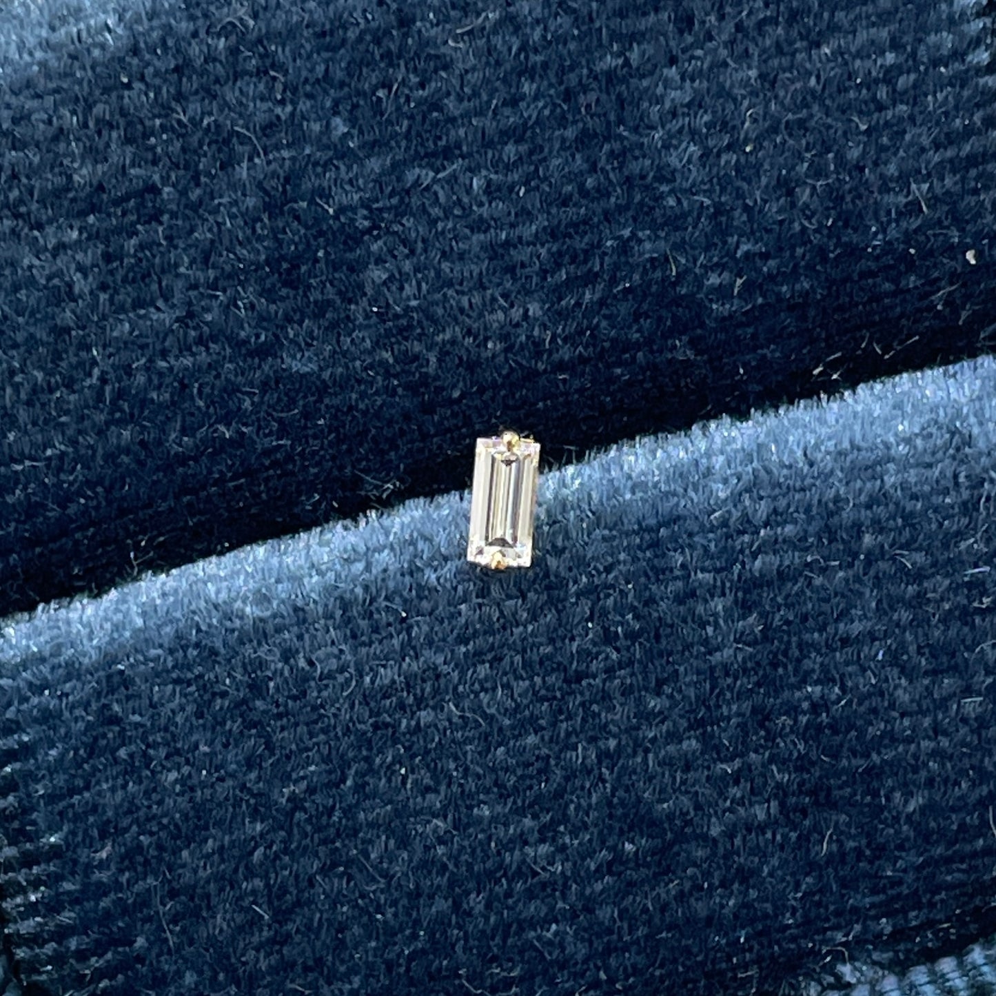 Lab diamind baguette cut 0.1ct earring-each