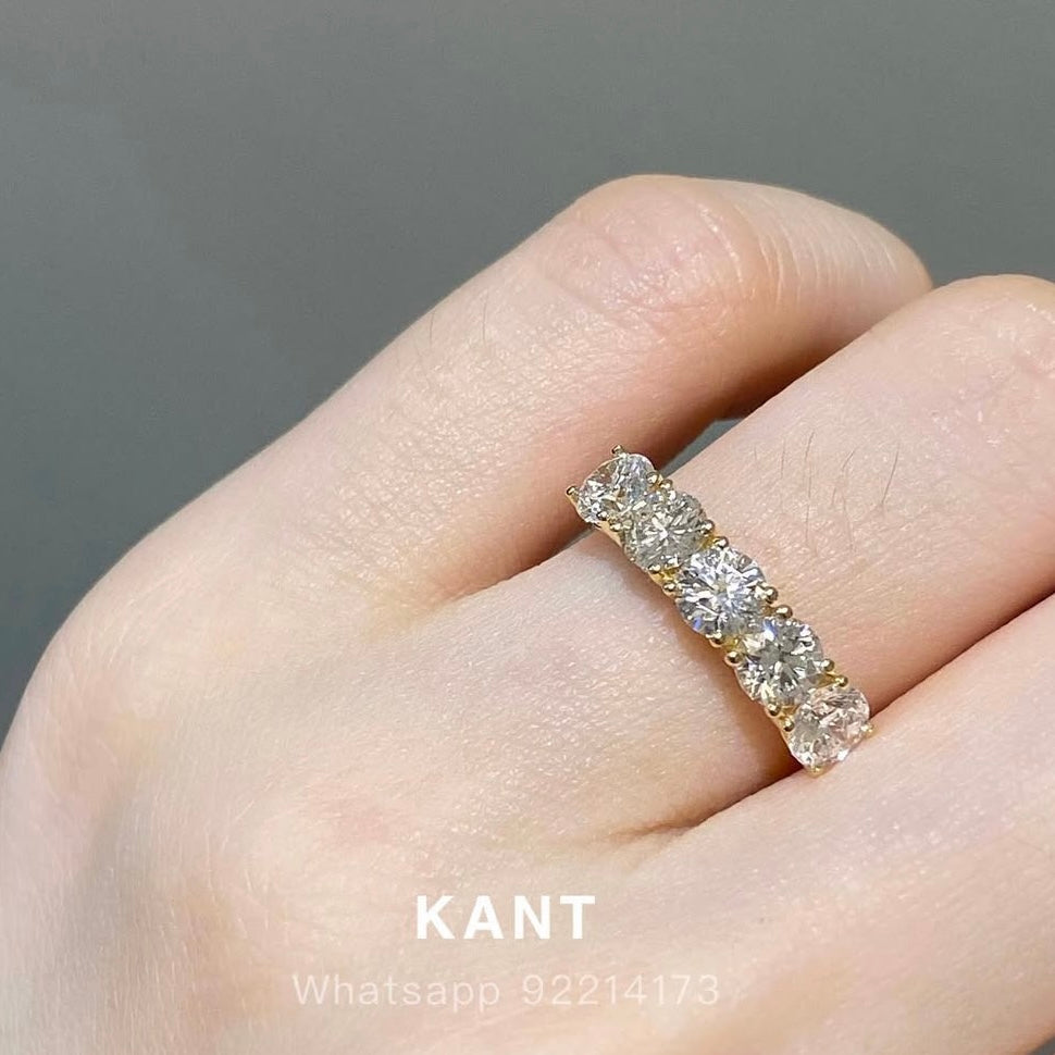 Lab Diamond round 1.5ct half eternity ring