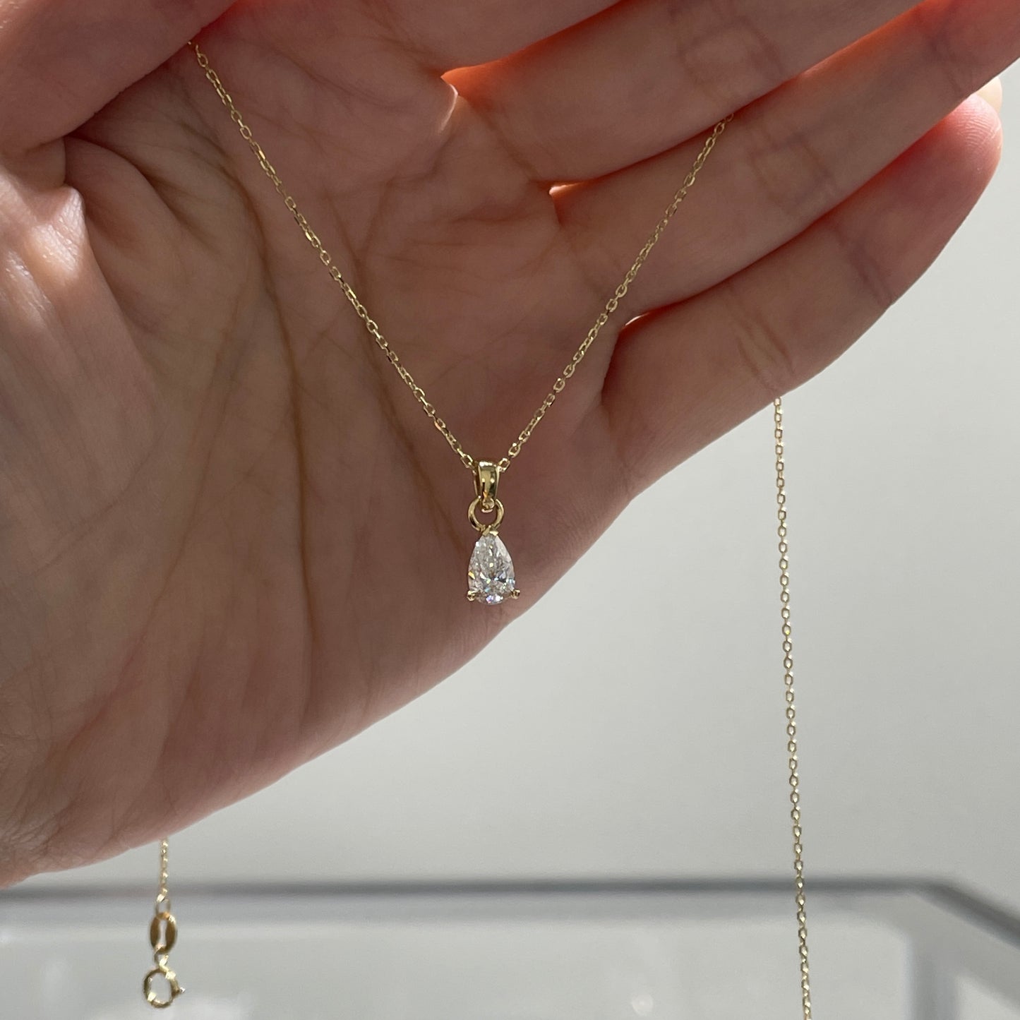 Lab diamond pear and marquise 1.2ct two-way hoop earrings-pair