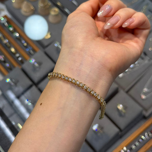 Lab diamond round 2ct tennis bracelet