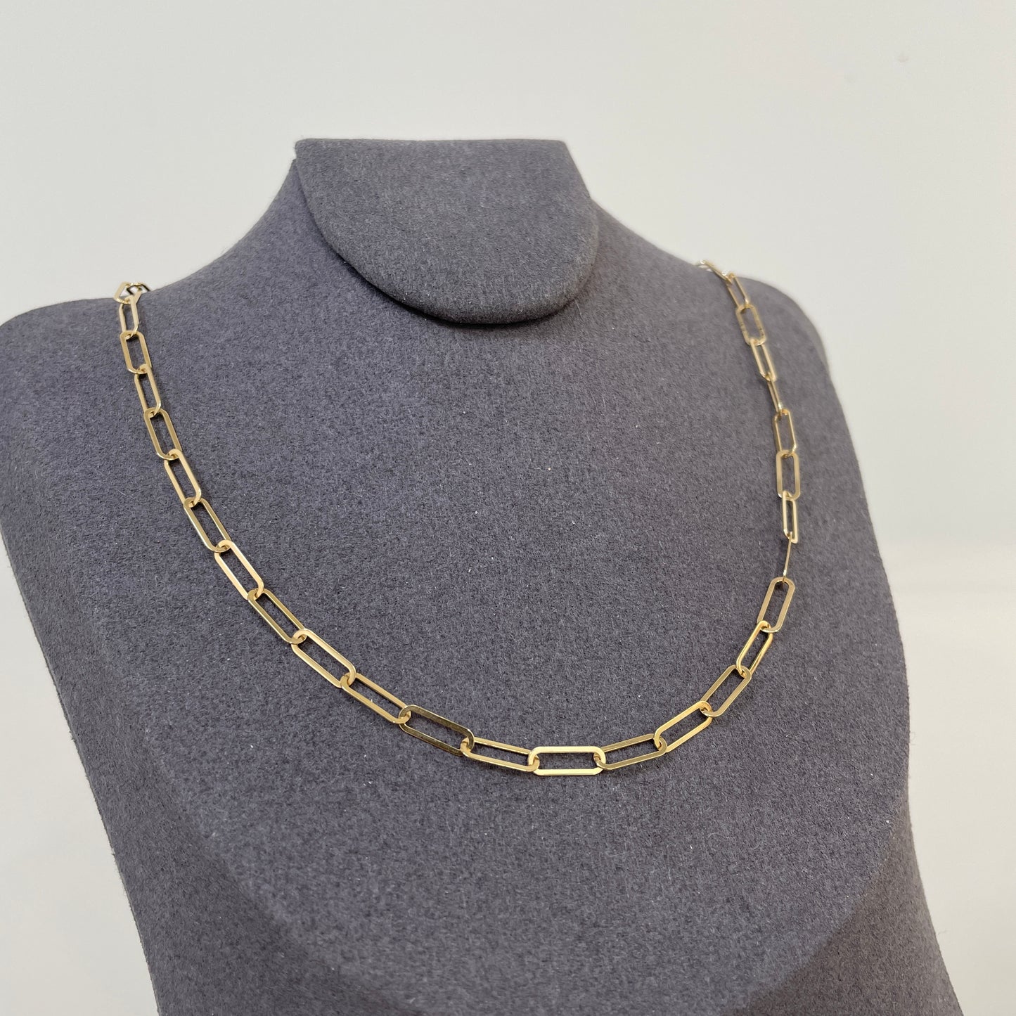 18k paper clip necklace