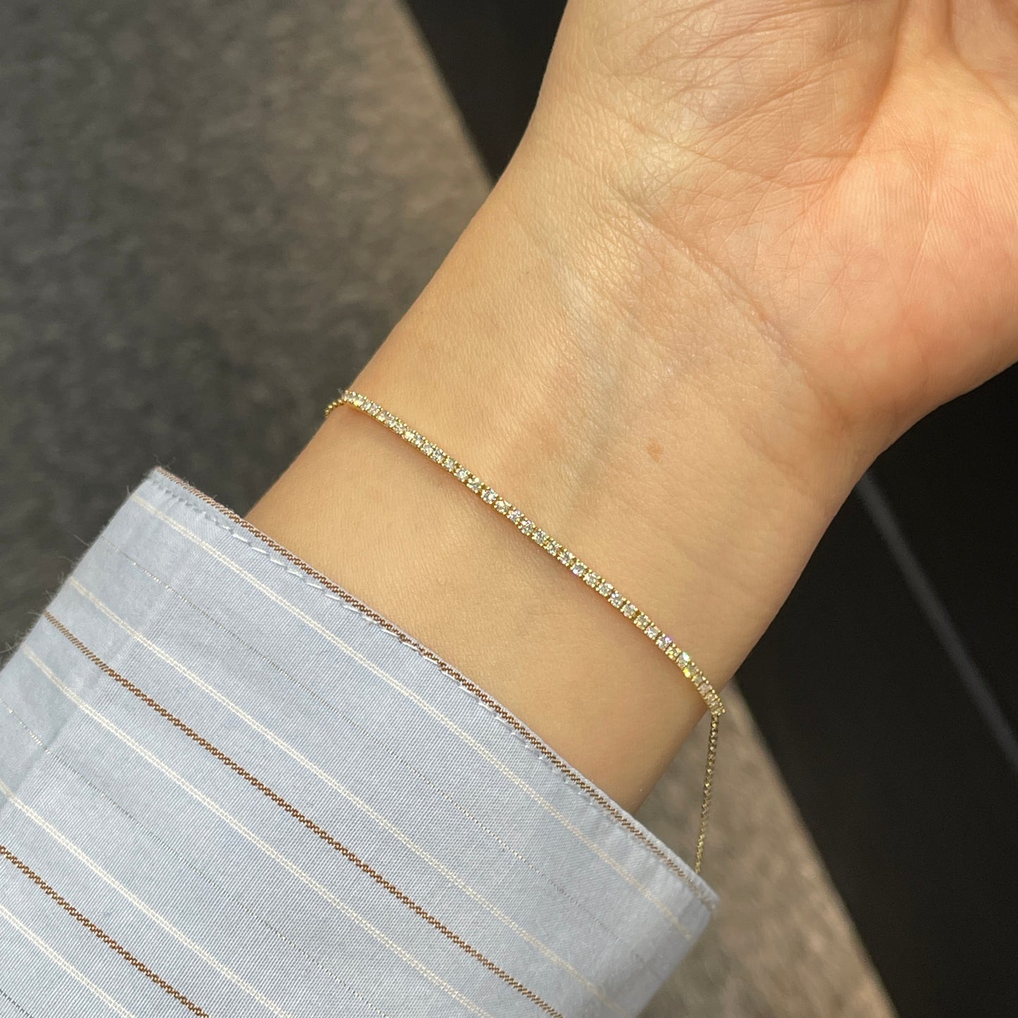 Lab Diamond round 0.5ct half tennis bracelet