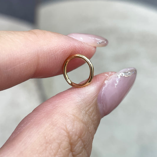 18k Infinity 8mm hoop earring - each