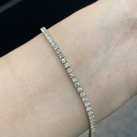 Lab Diamond round 2ct half tennis bracelet