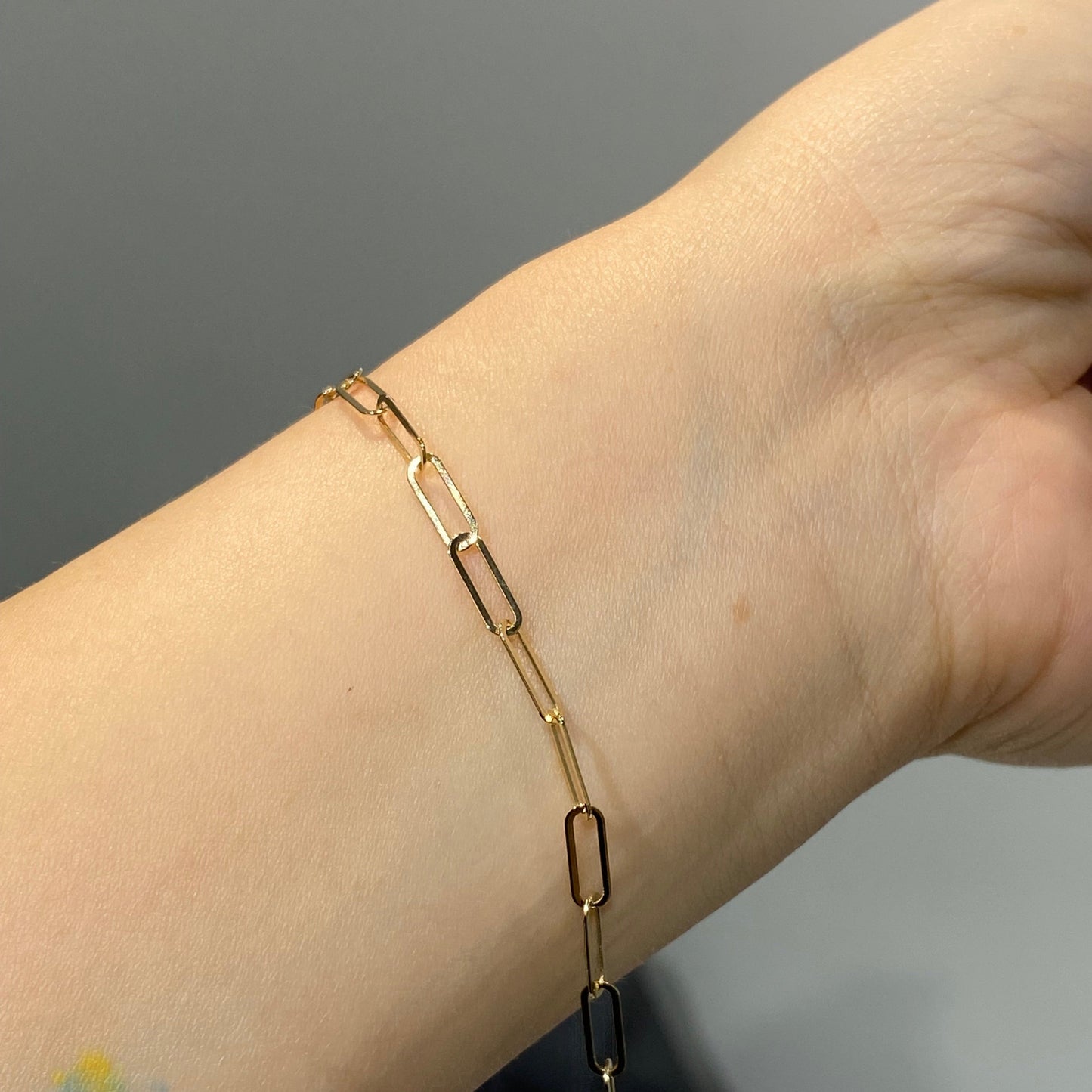 18k Paper clip bracelet