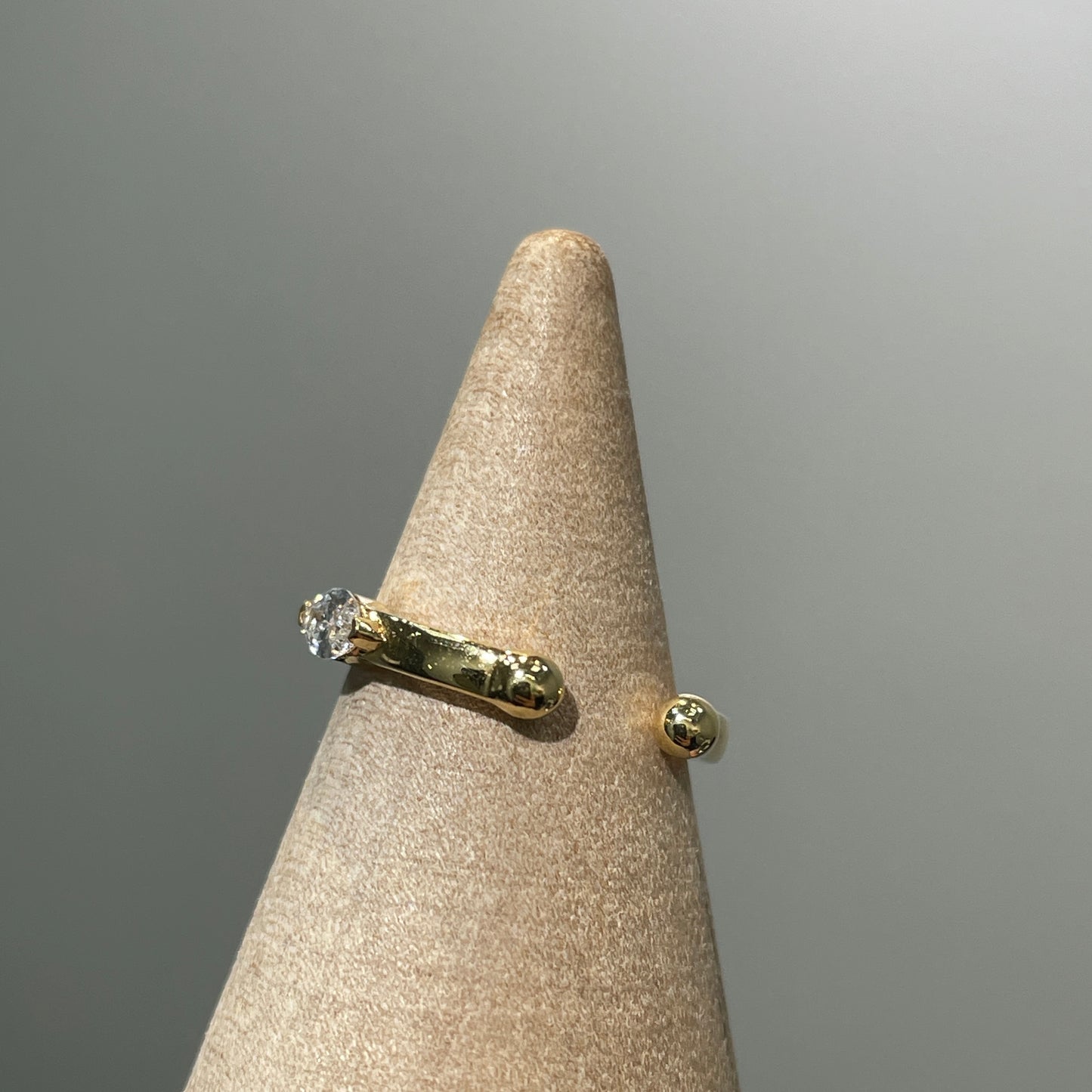 Lab Diamond Marquise 0.15ct two-way pinky ring / ear cuff-each