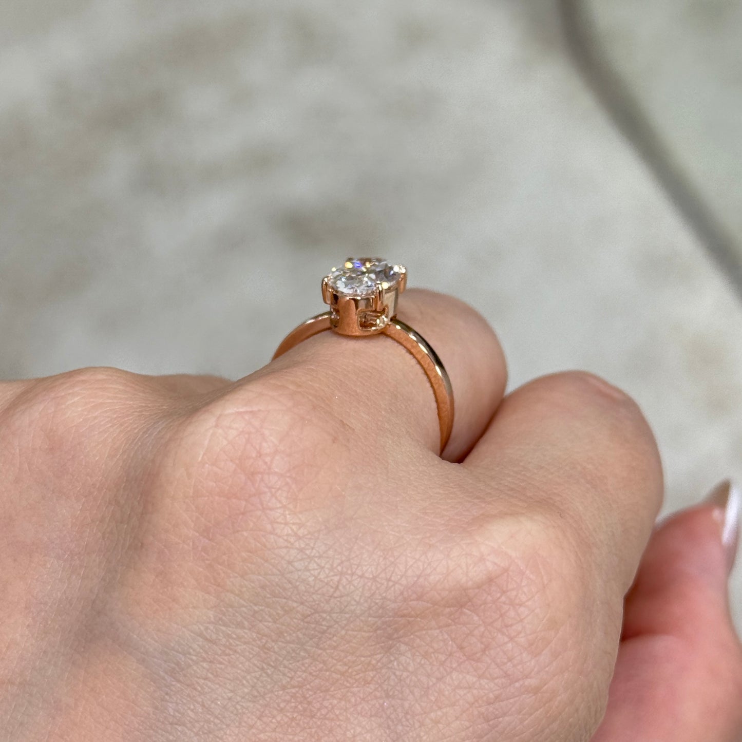 IGI Lab diamond Oval shape 2ct two way solitaire ring