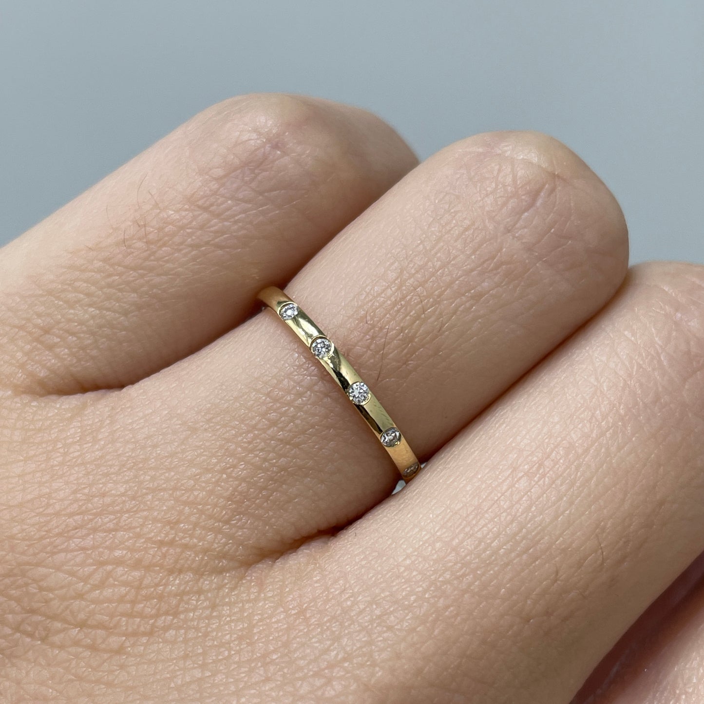 Lab Diamond five beans ring