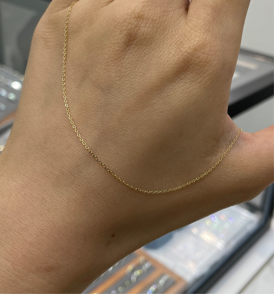 18k plain ankle bracelet