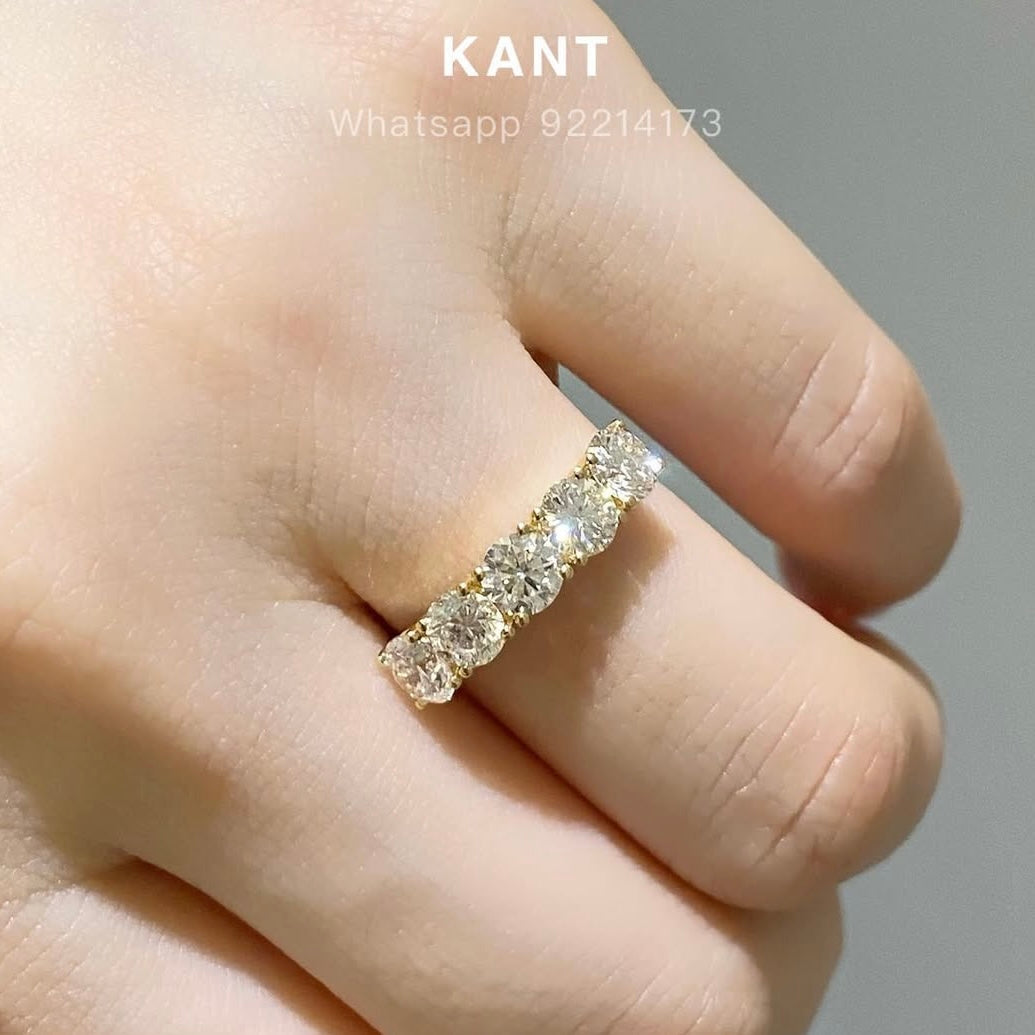 Lab Diamond round 1.5ct half eternity ring
