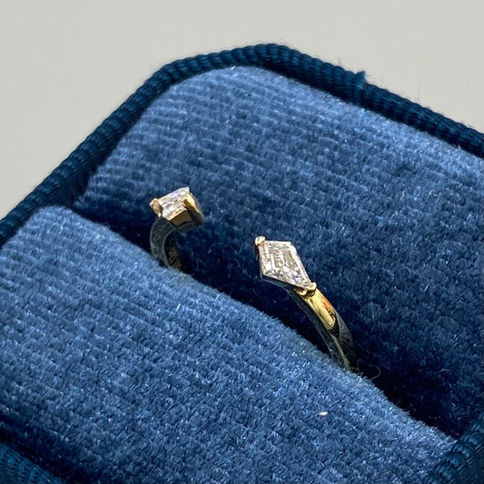 Lab diamond Kite 0.12ct open ring