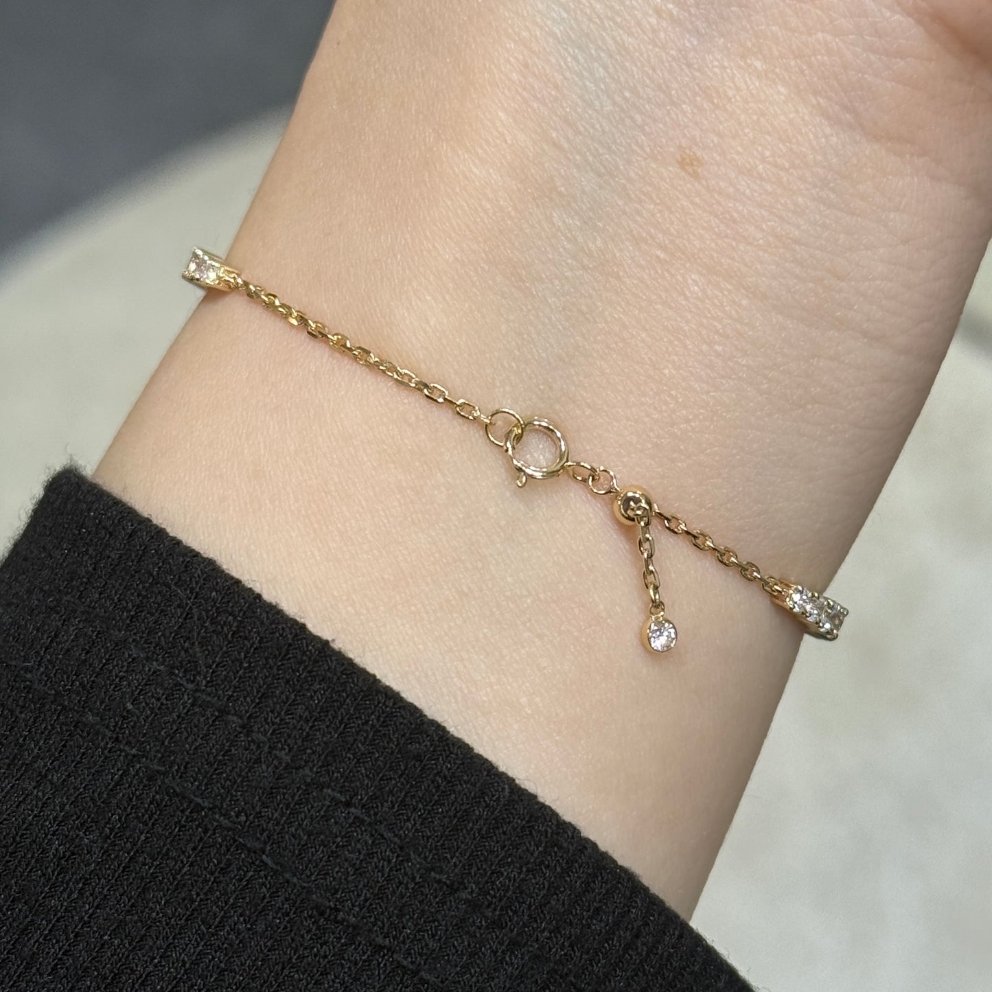 14K Lab diamond round 2.8ct half tennis bracelet