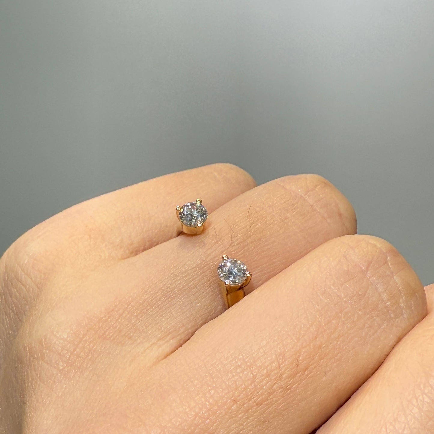 Lab Diamond round 0.6ct duo invisable open ring