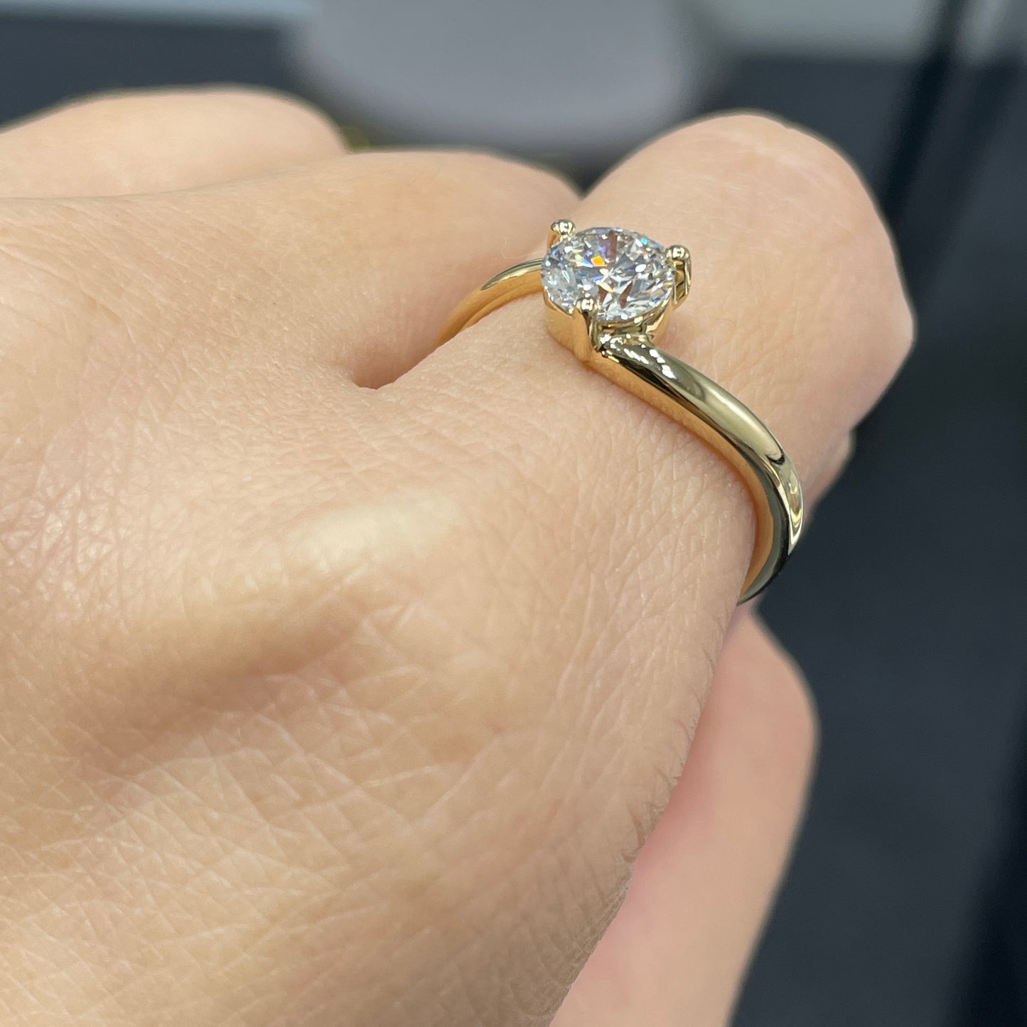 Lab diamond round 1ct rapture ring