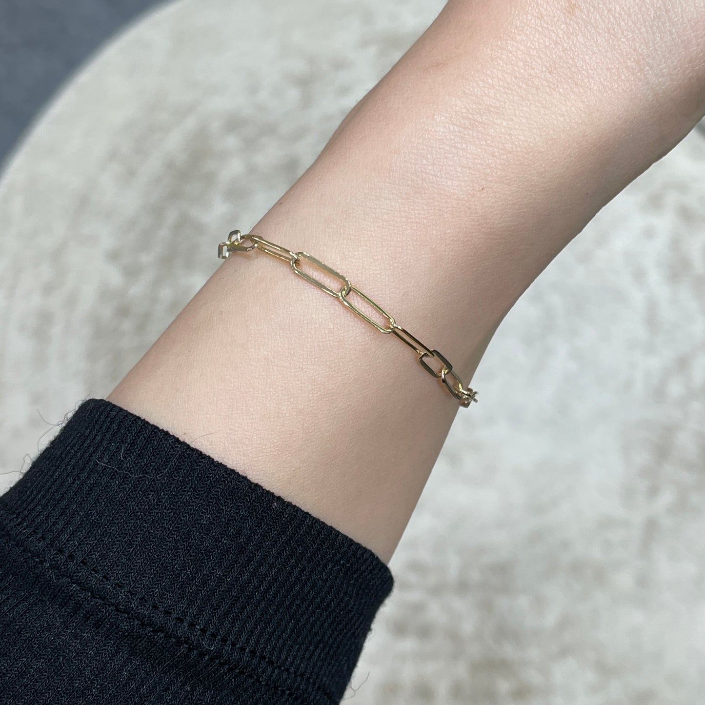 9K paper clip bracelet