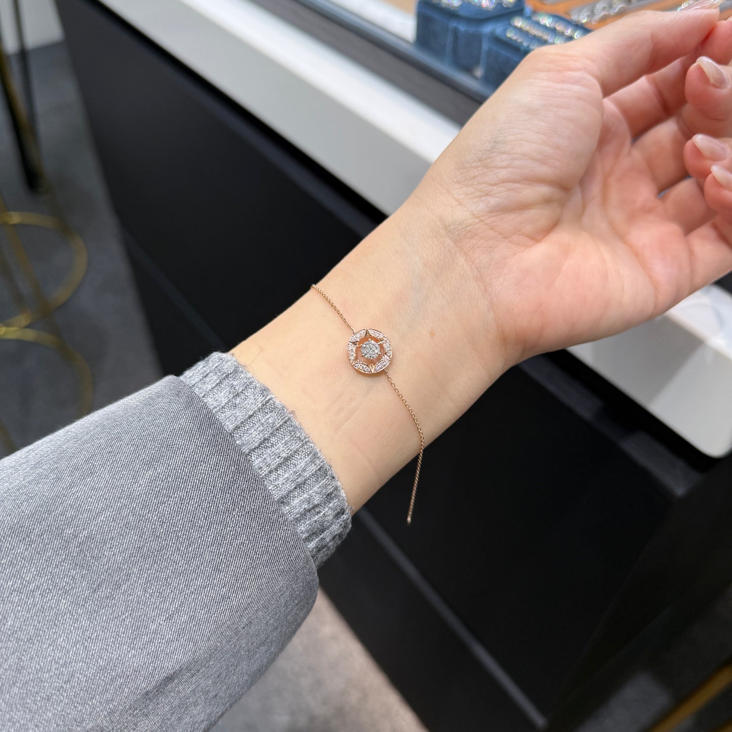 Lab diamond round 0.5ct starry bracelet
