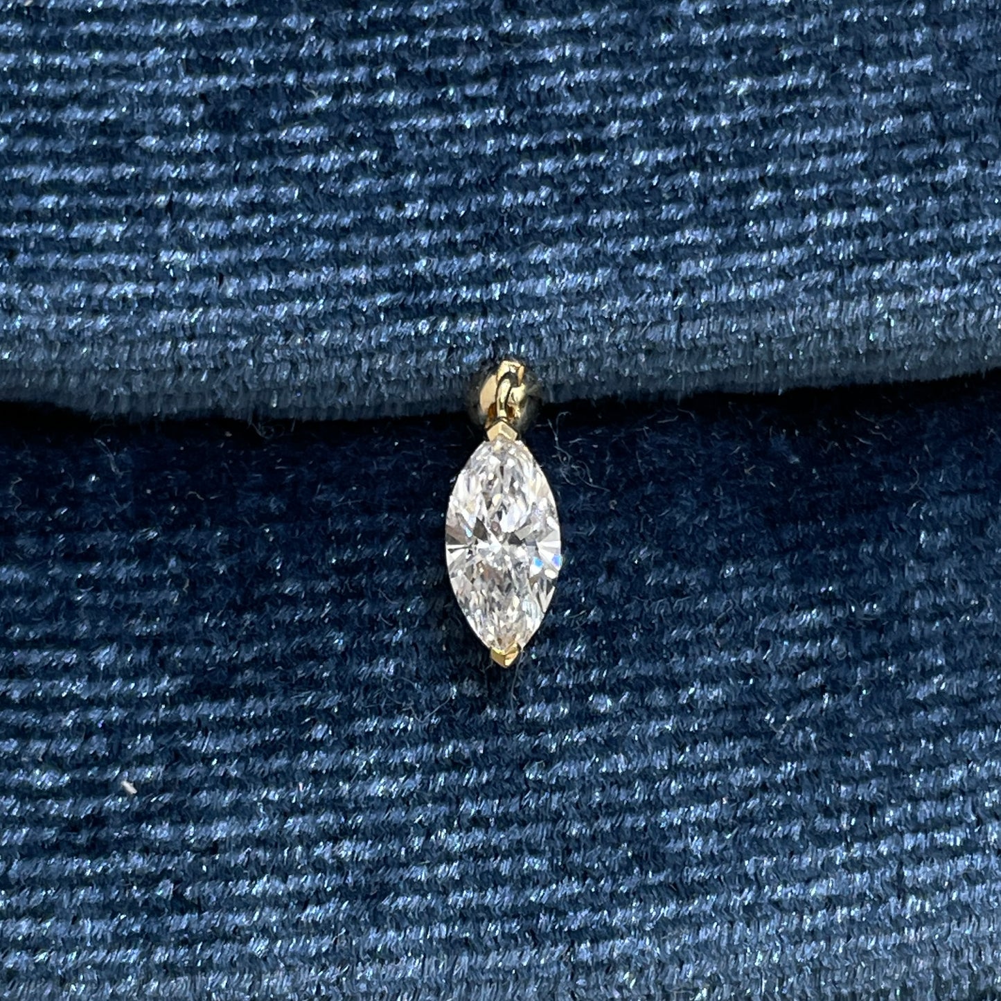Lab diamond Marquise shape 0.3ct swing stud earring-each