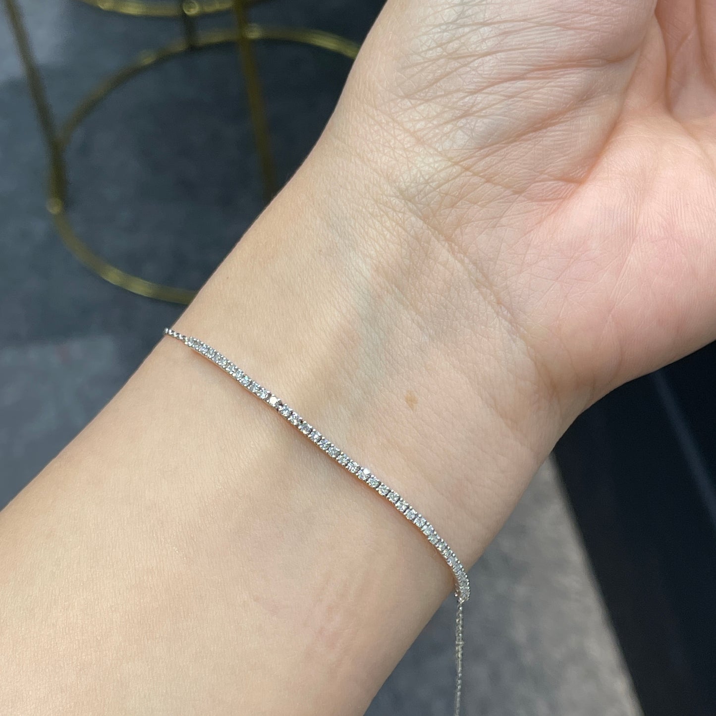 Lab Diamond round 0.5ct half tennis bracelet