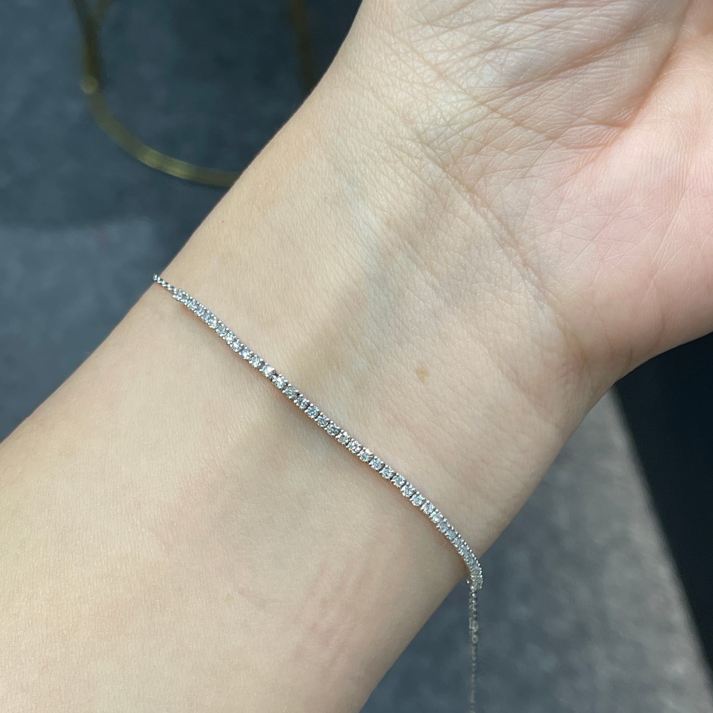 Lab Diamond round 0.5ct half tennis bracelet