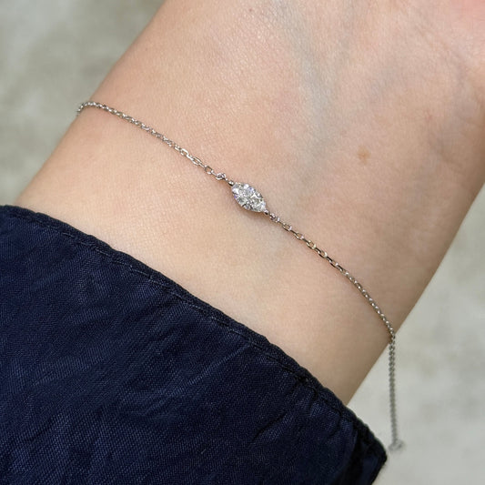 Lab diamond Marquise shape 0.2ct bracelet