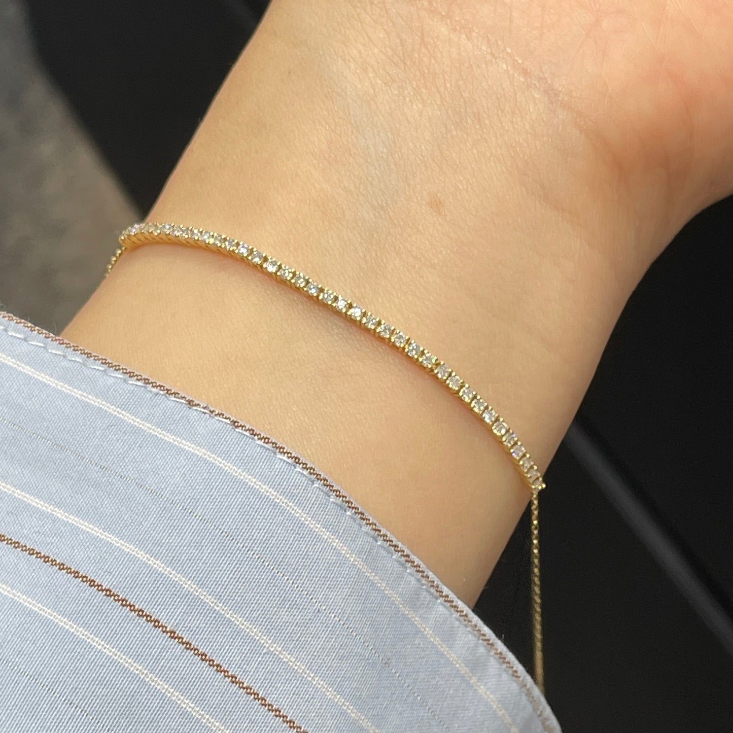 Lab Diamond round 0.5ct half tennis bracelet