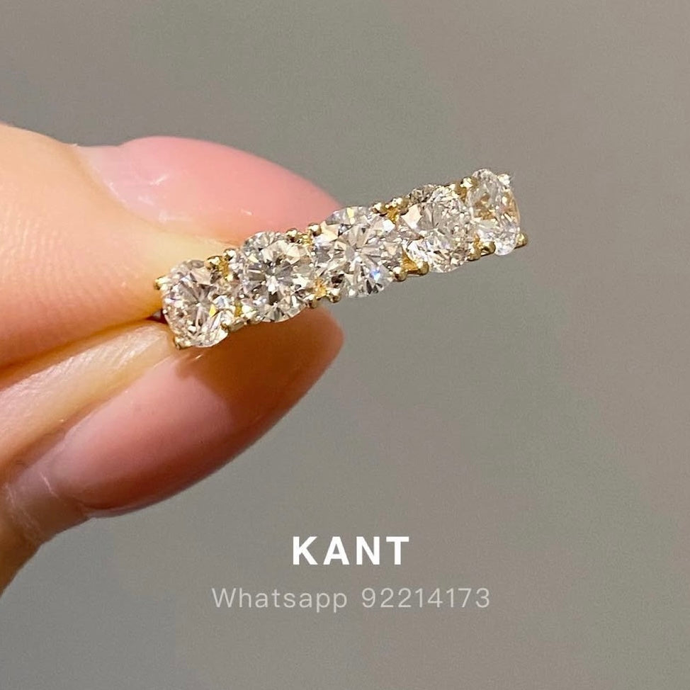 Lab Diamond round 1.5ct half eternity ring