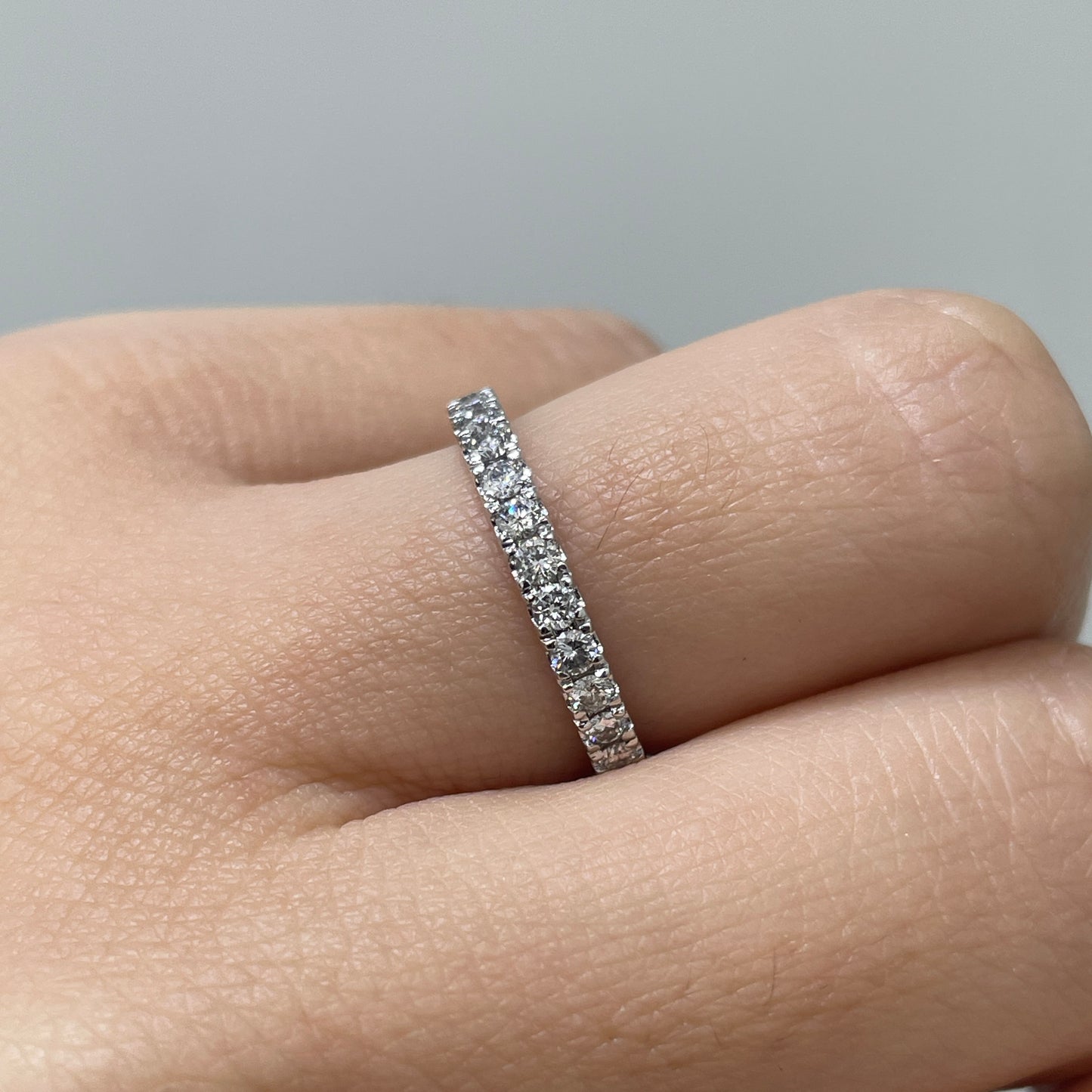 Lab Diamond round 0.5ct half eternity ring