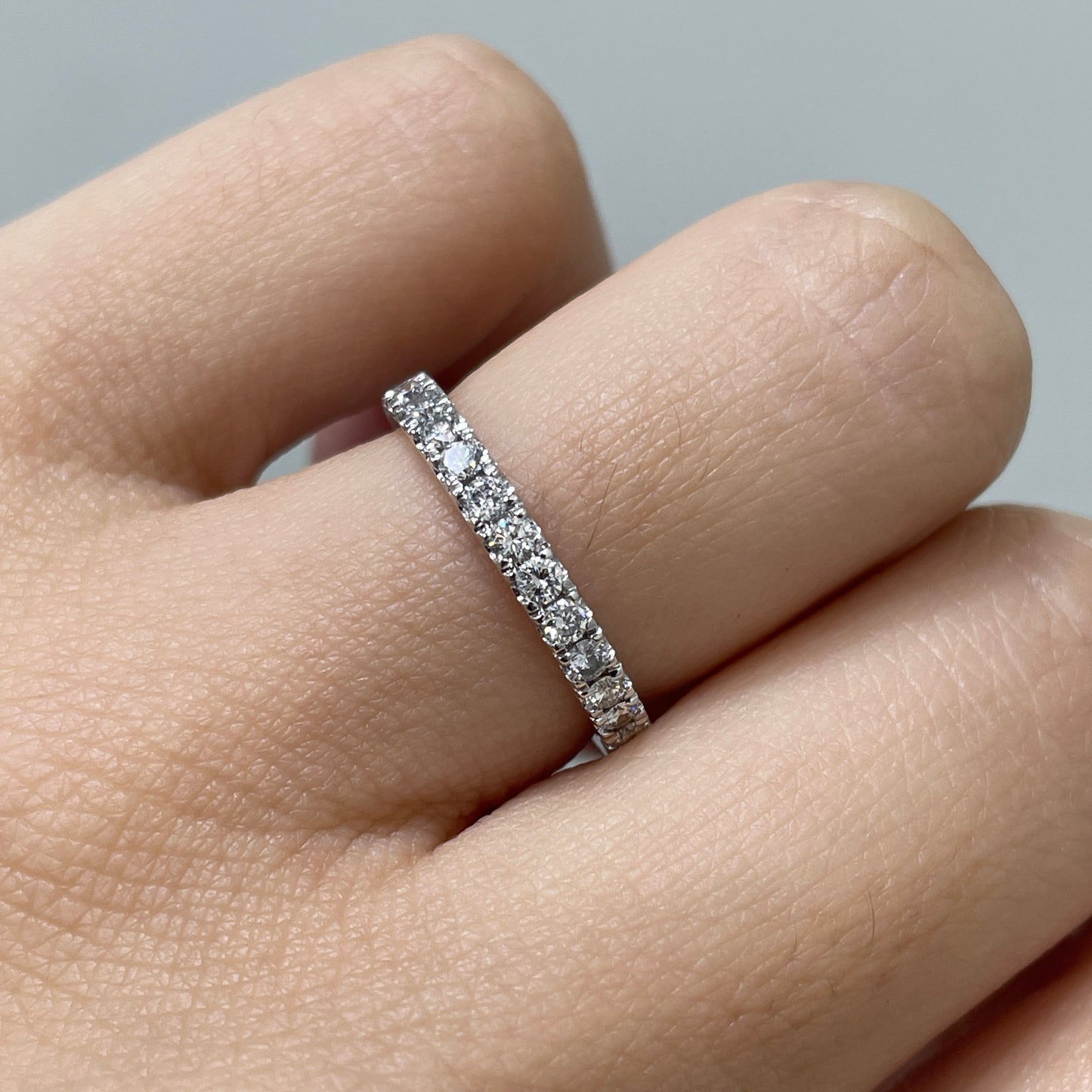 Lab Diamond round 0.5ct half eternity ring