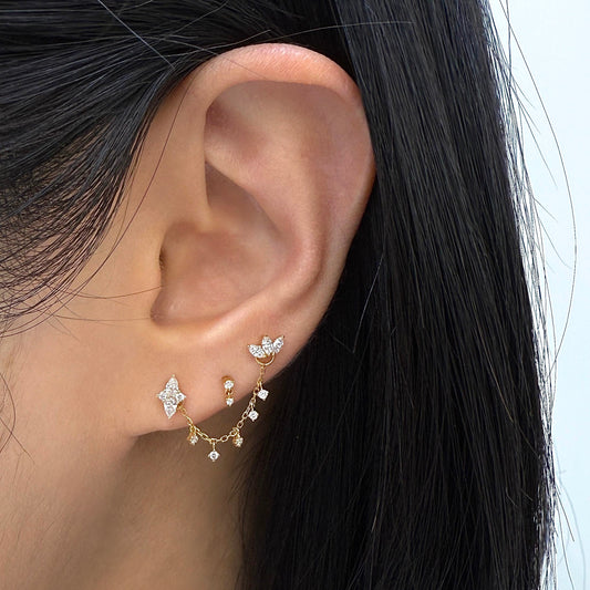 Lab diamond round five diamond chain