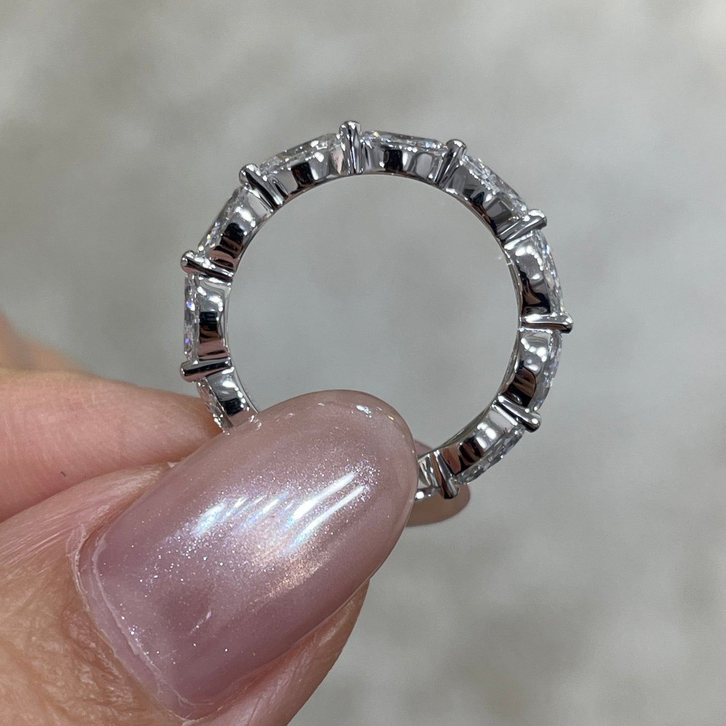 Lab diamond marquise shape 1.25ct full eternity ring