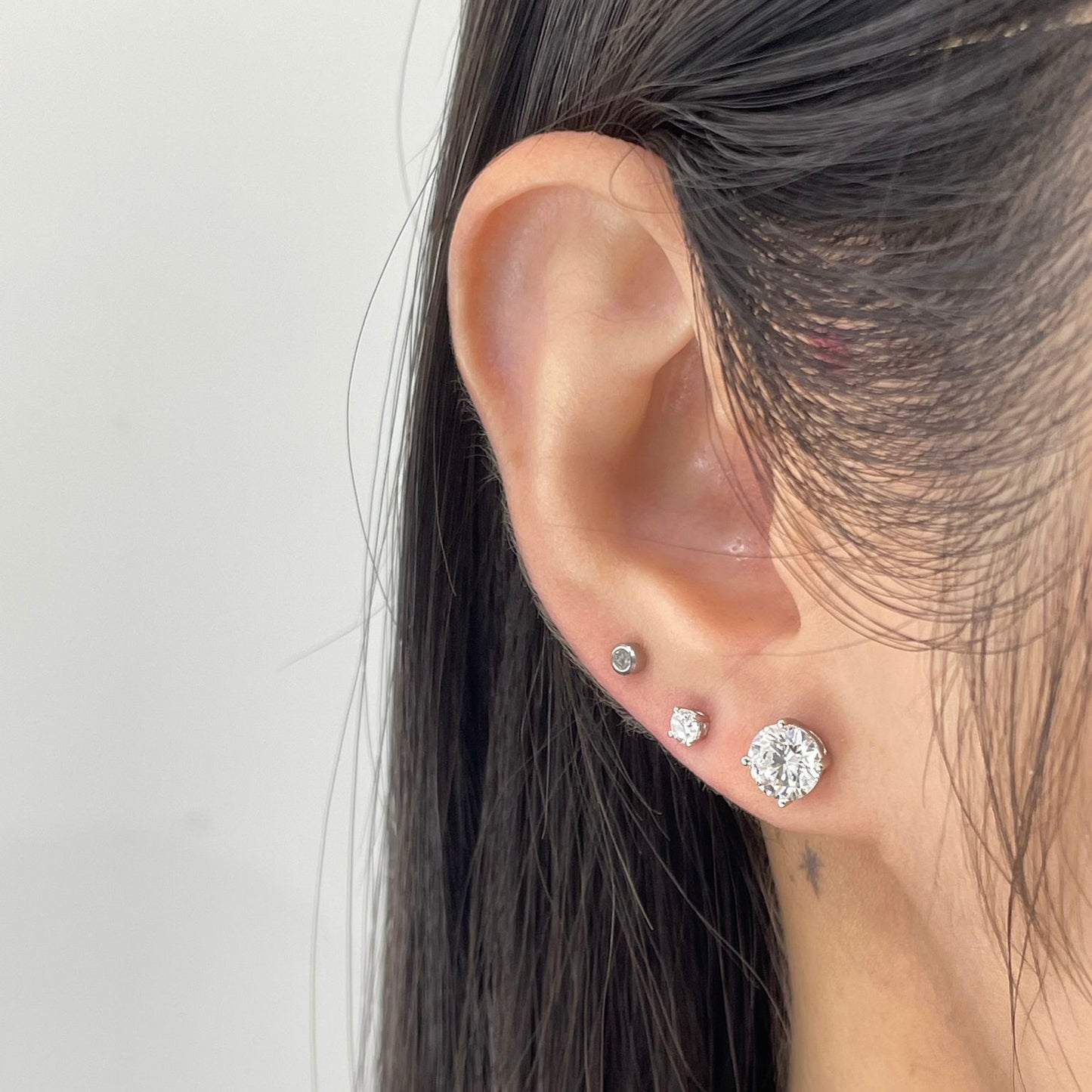 Lab diamond round 1.2ct with removable halo jacket earrings-pair