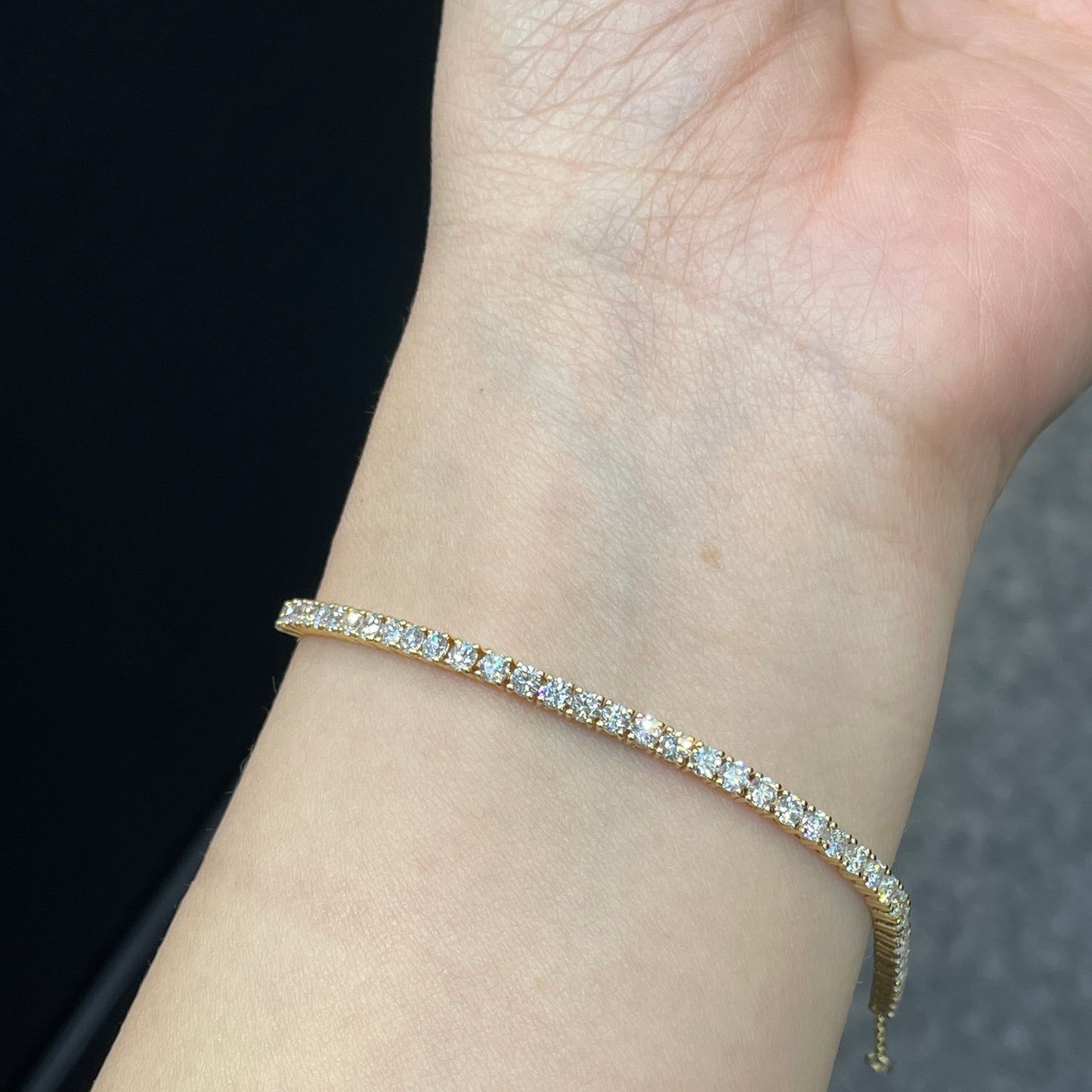 Lab Diamond round 2ct half tennis bracelet