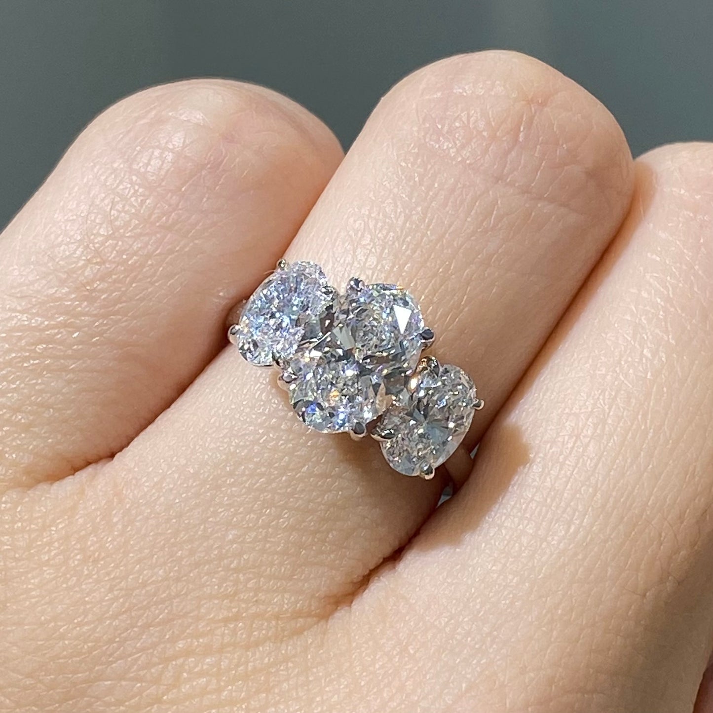 IGI Lab diamond Trio oval  3.5ct ring