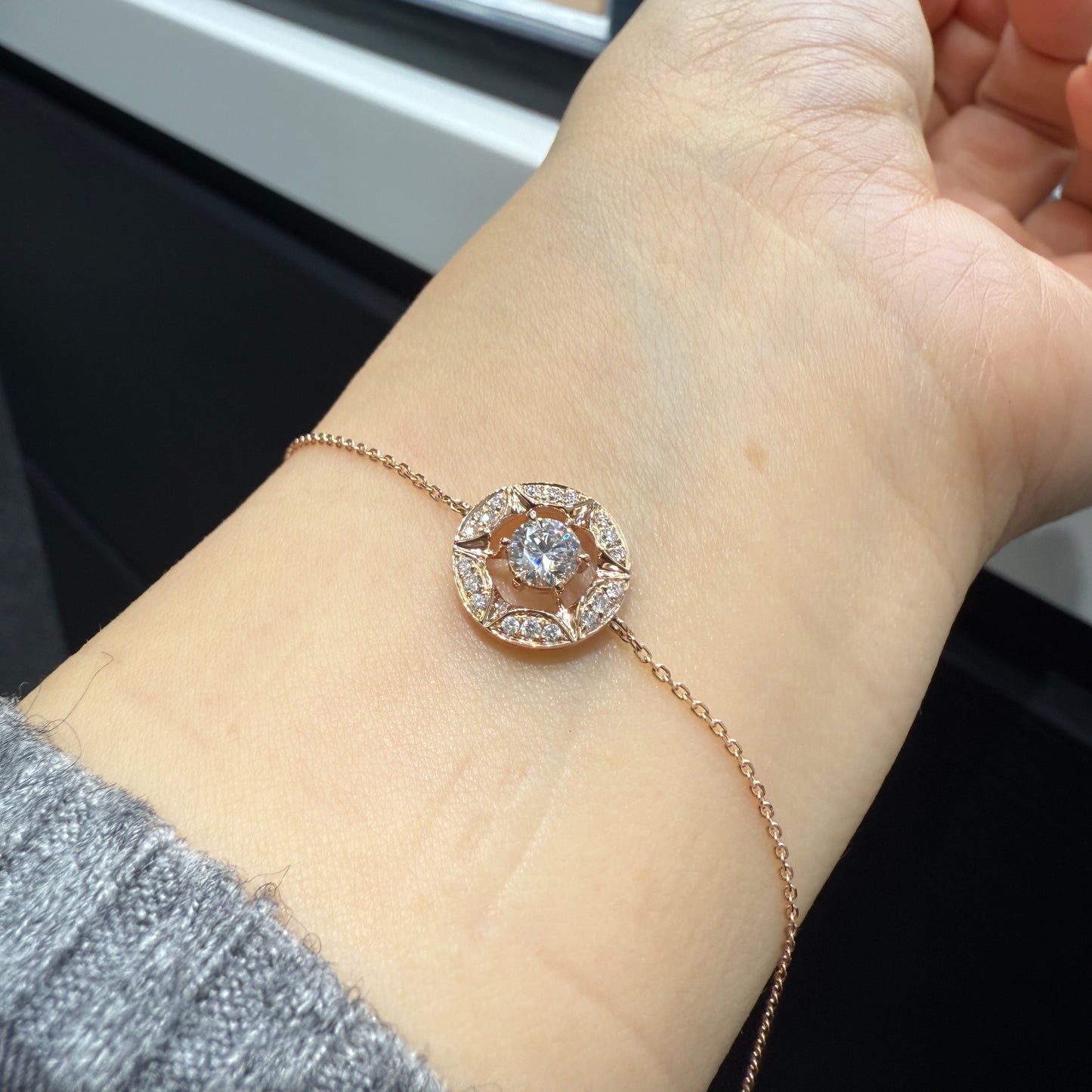 Lab diamond round 0.5ct starry bracelet