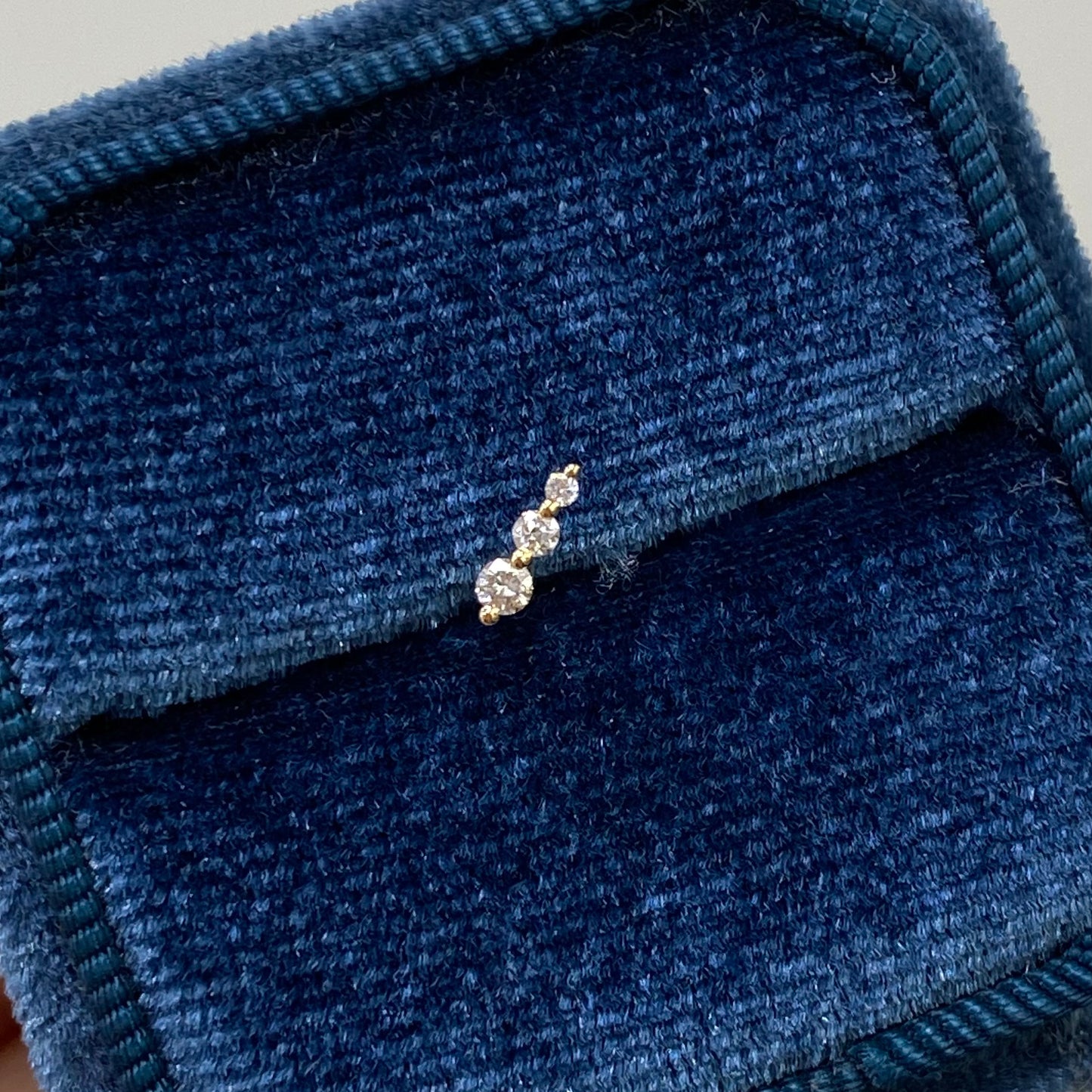 Lab diamond unicorn stud earring-each