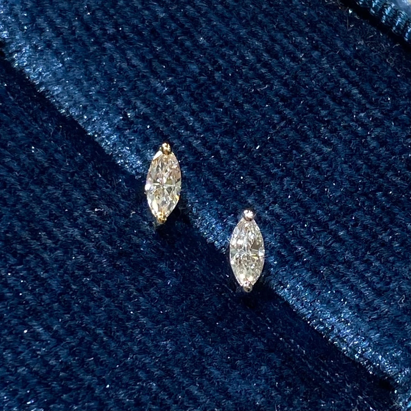 Lab diamond Marquise shape 0.2ct diamond stud earrings-pair