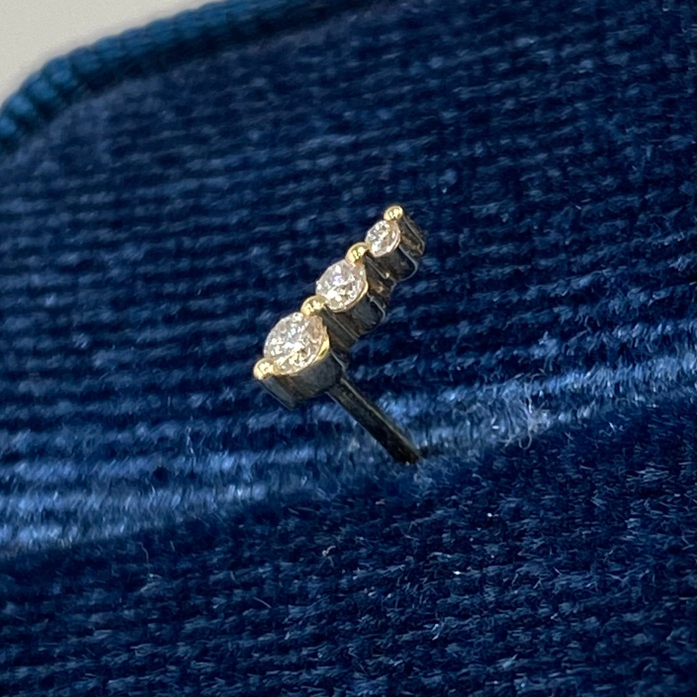 Lab diamond unicorn stud earring-each