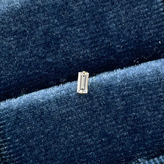 Lab diamind baguette cut 0.1ct earring-each