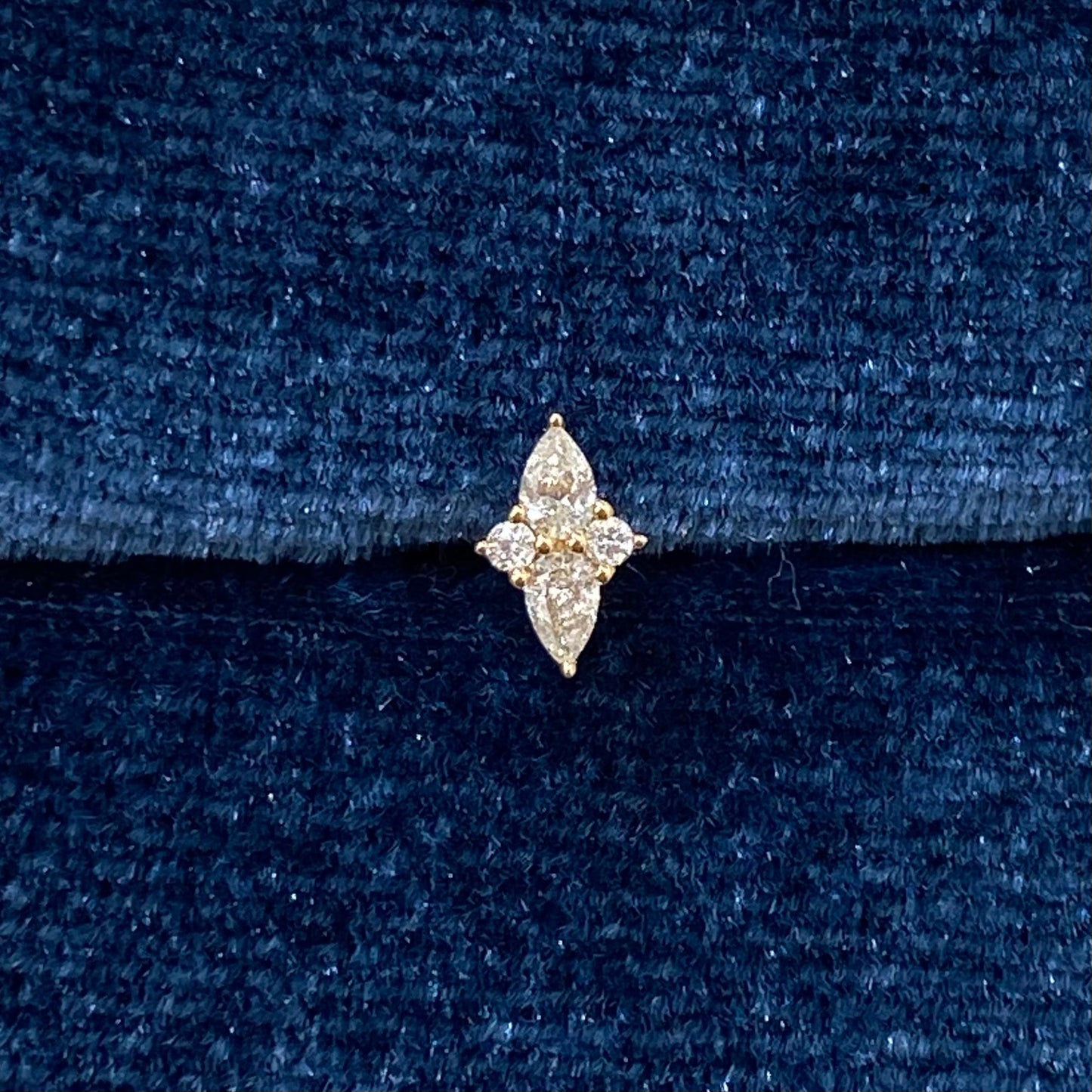 Lab diamond Dart stud earring-each