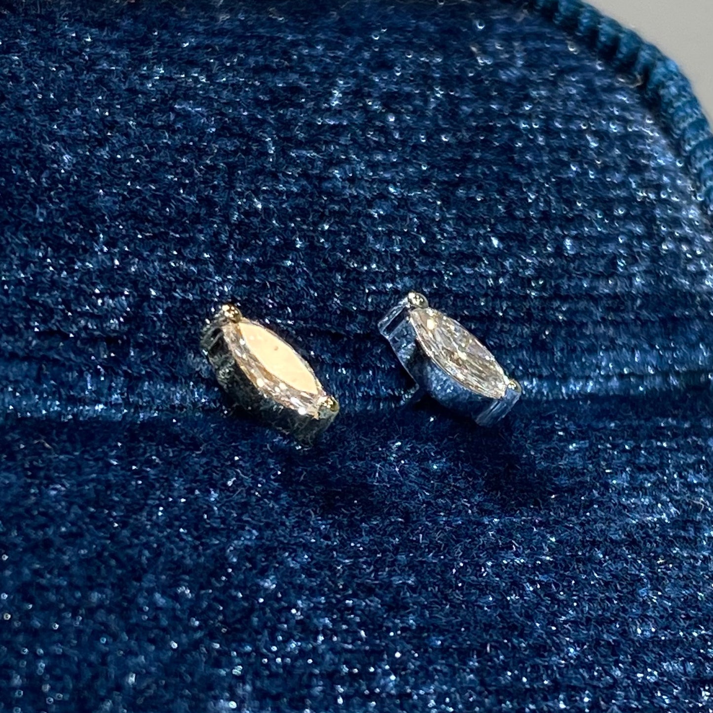Lab diamond Marquise shape 0.2ct diamond stud earrings-pair