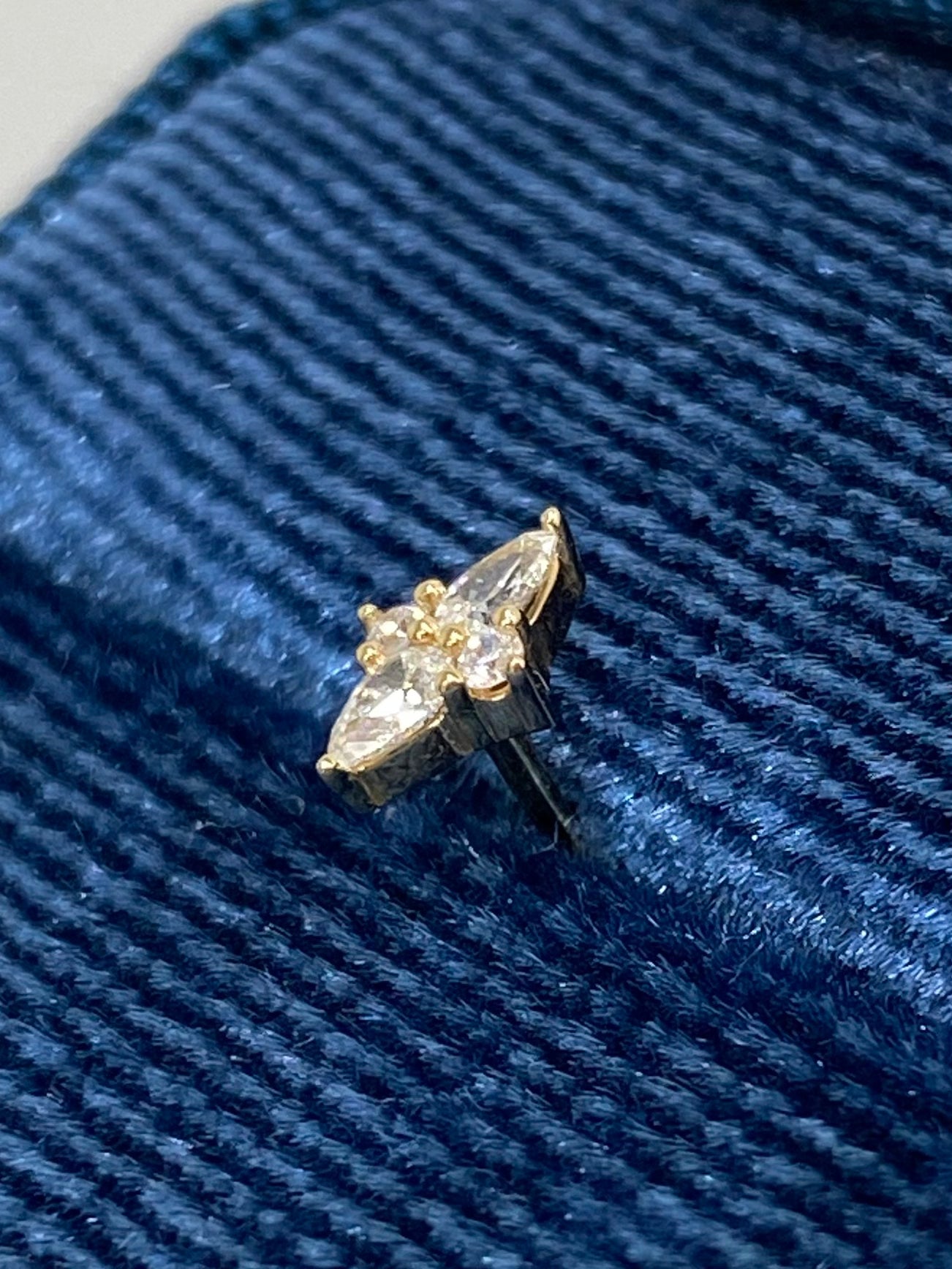 Lab diamond Dart stud earring-each