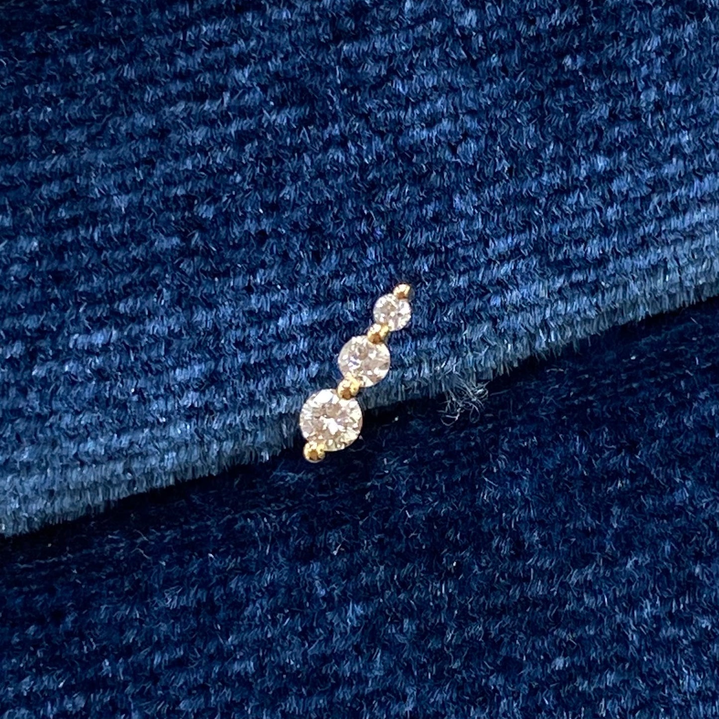 Lab diamond unicorn stud earring-each