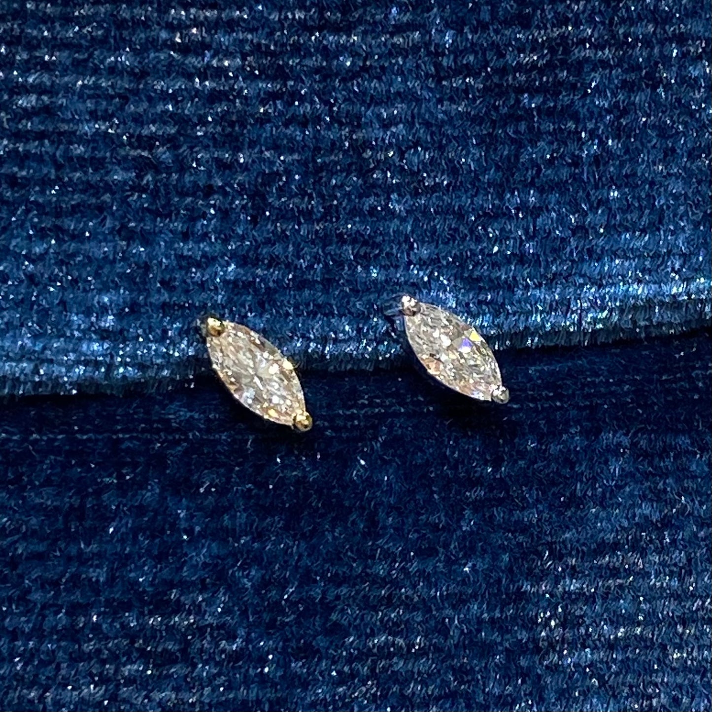 Lab diamond Marquise shape 0.2ct diamond stud earrings-pair